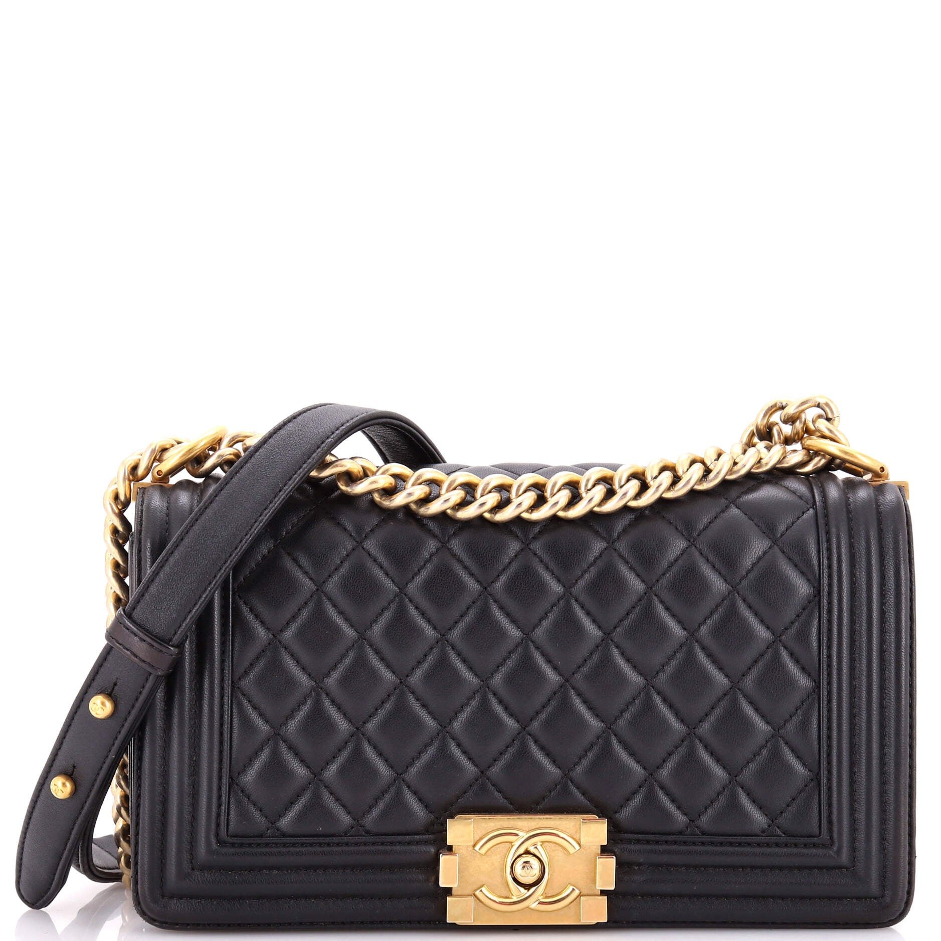 Boy Flap Bag Quilted Lambskin Old Medium