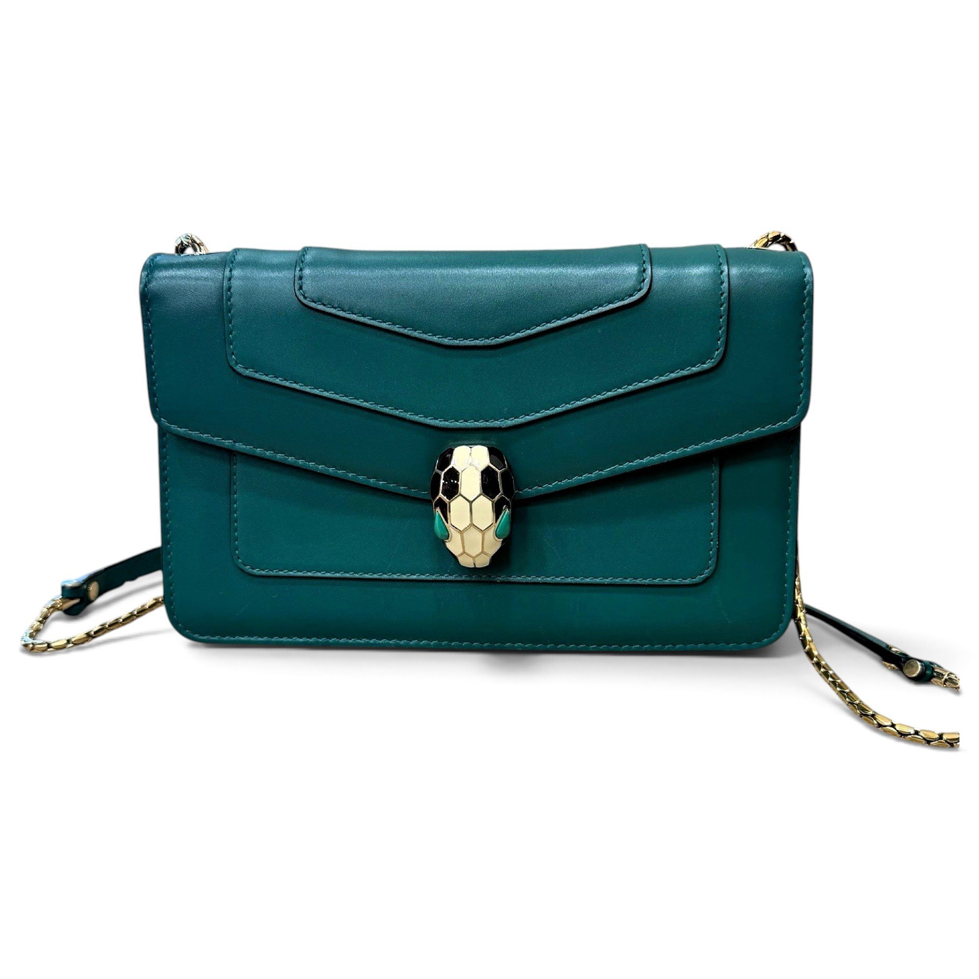 Serpenti leather handbag