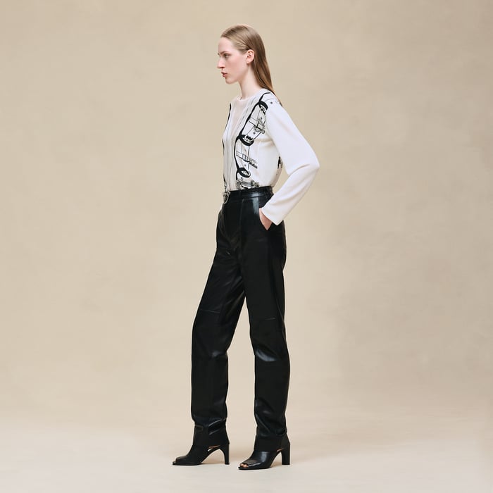 Blanc Nacre "Ferronnerie Remix" Long-sleeve Twillaine Sweater