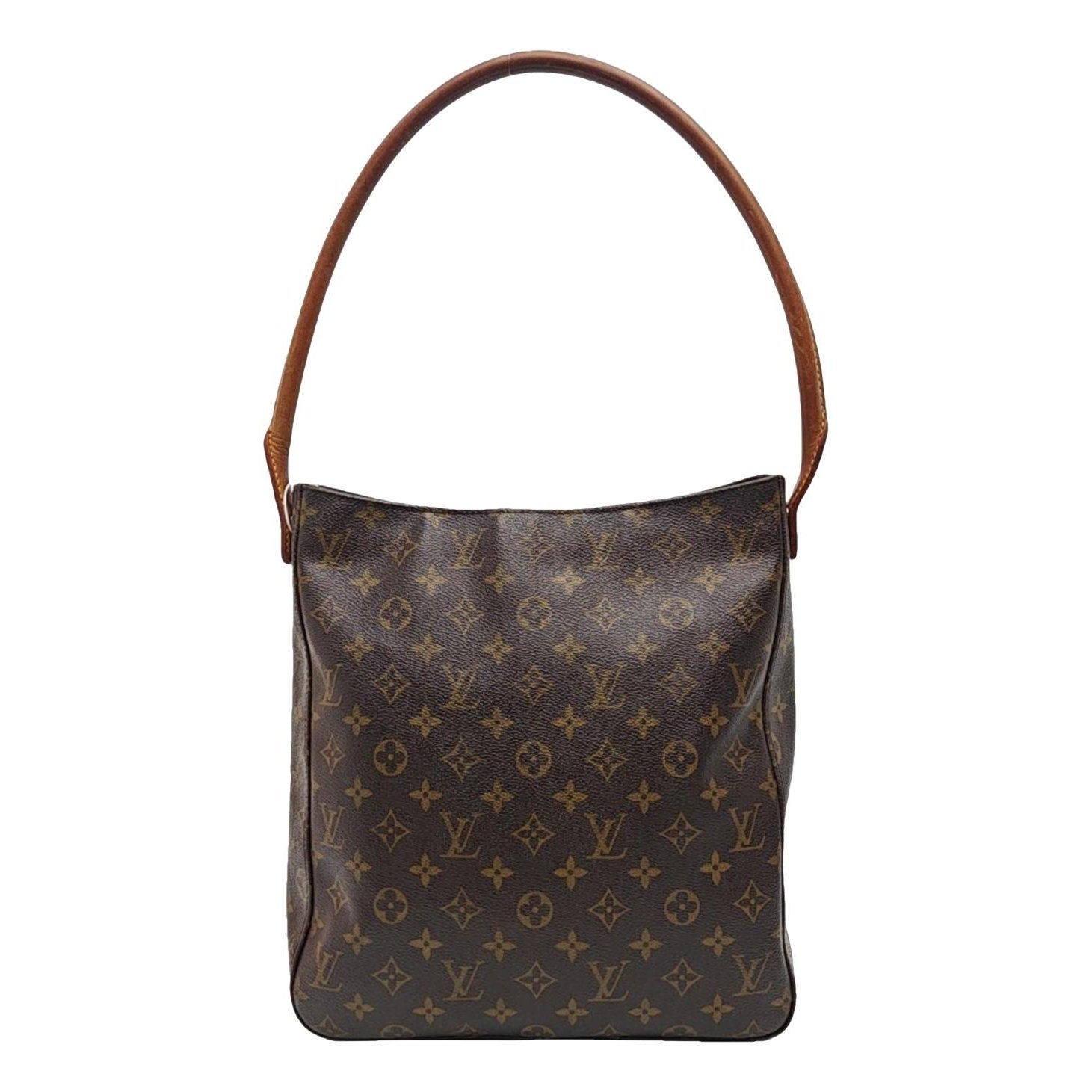 Looping leather handbag