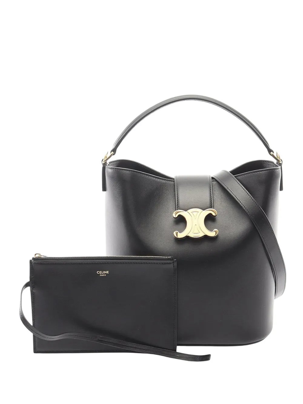 2010-2026 Calkfskin Medium Louise Bucket Bag satchel