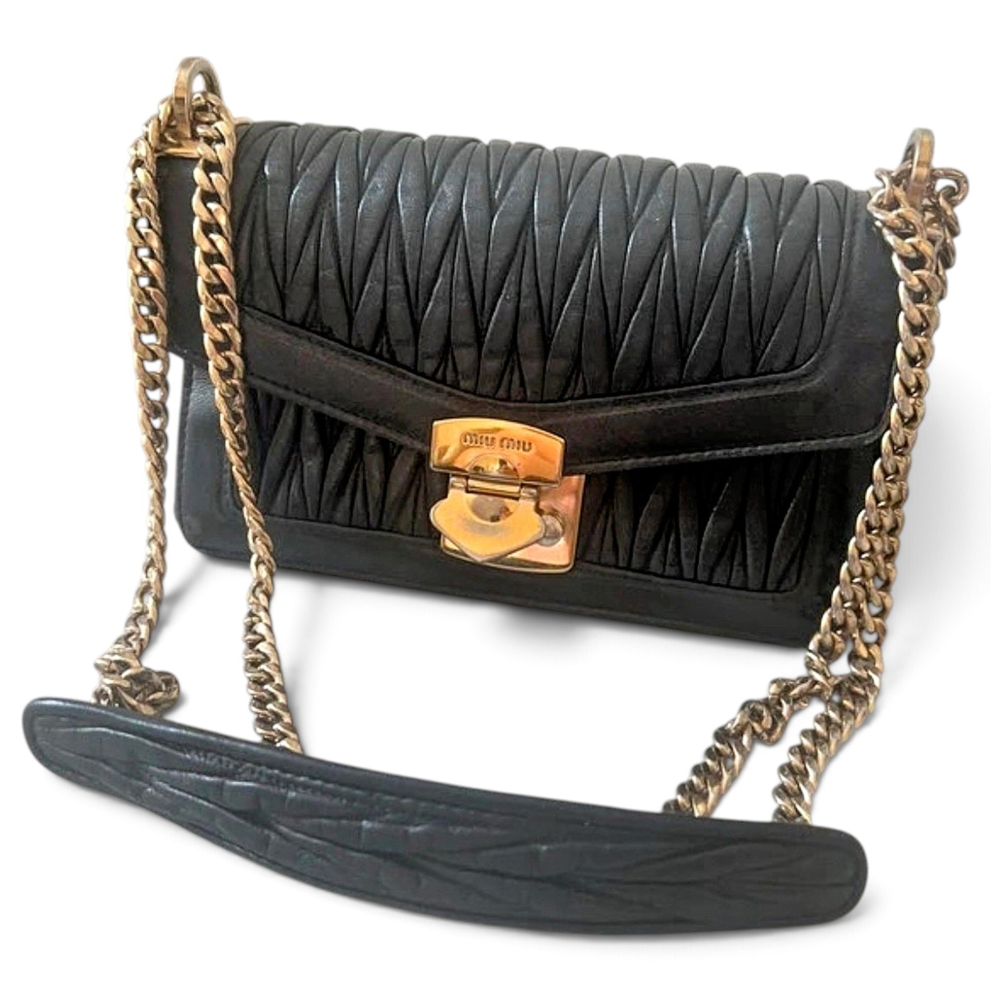 Miu Confidential leather handbag