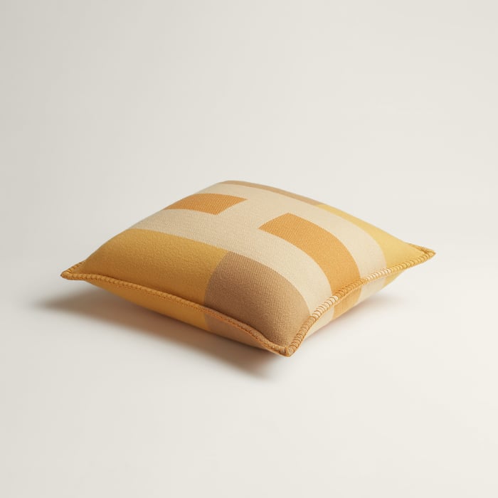 Gold H Horizon Pillow