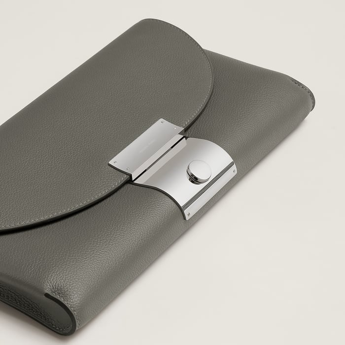 Gris Meyer Hermès Depechette Pouch