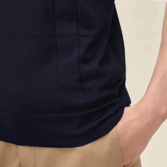 Marine "Jeu De Points Sellier" Crewneck Sweater