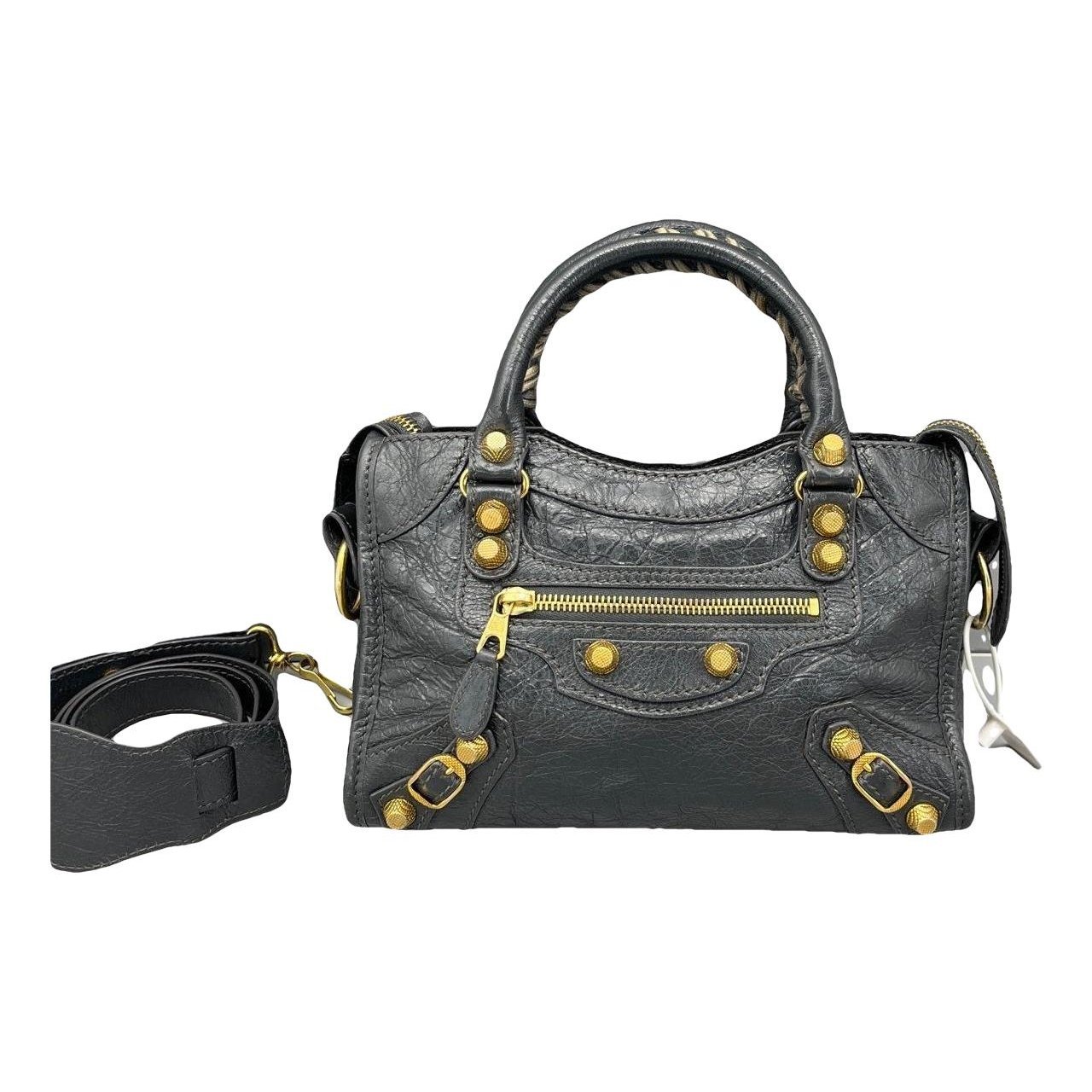 Classic Metalic leather handbag