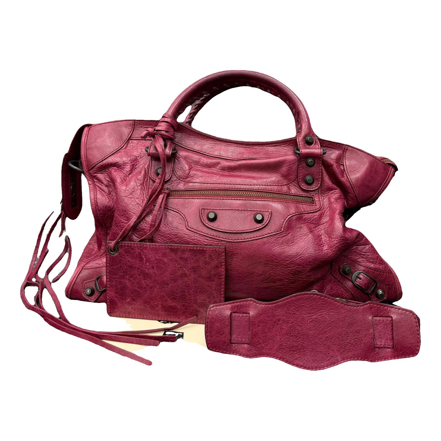 Classic Metalic leather handbag