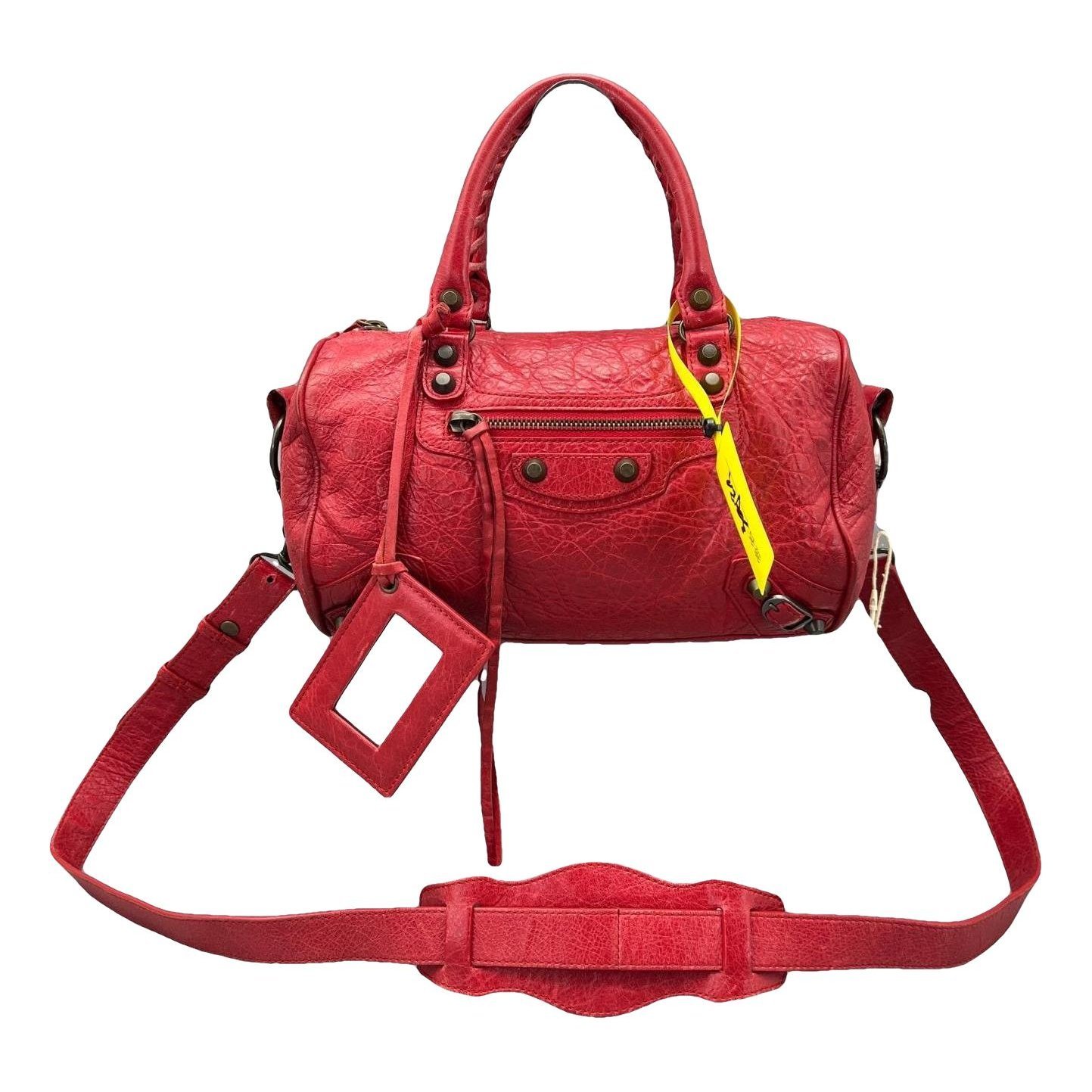 City leather handbag