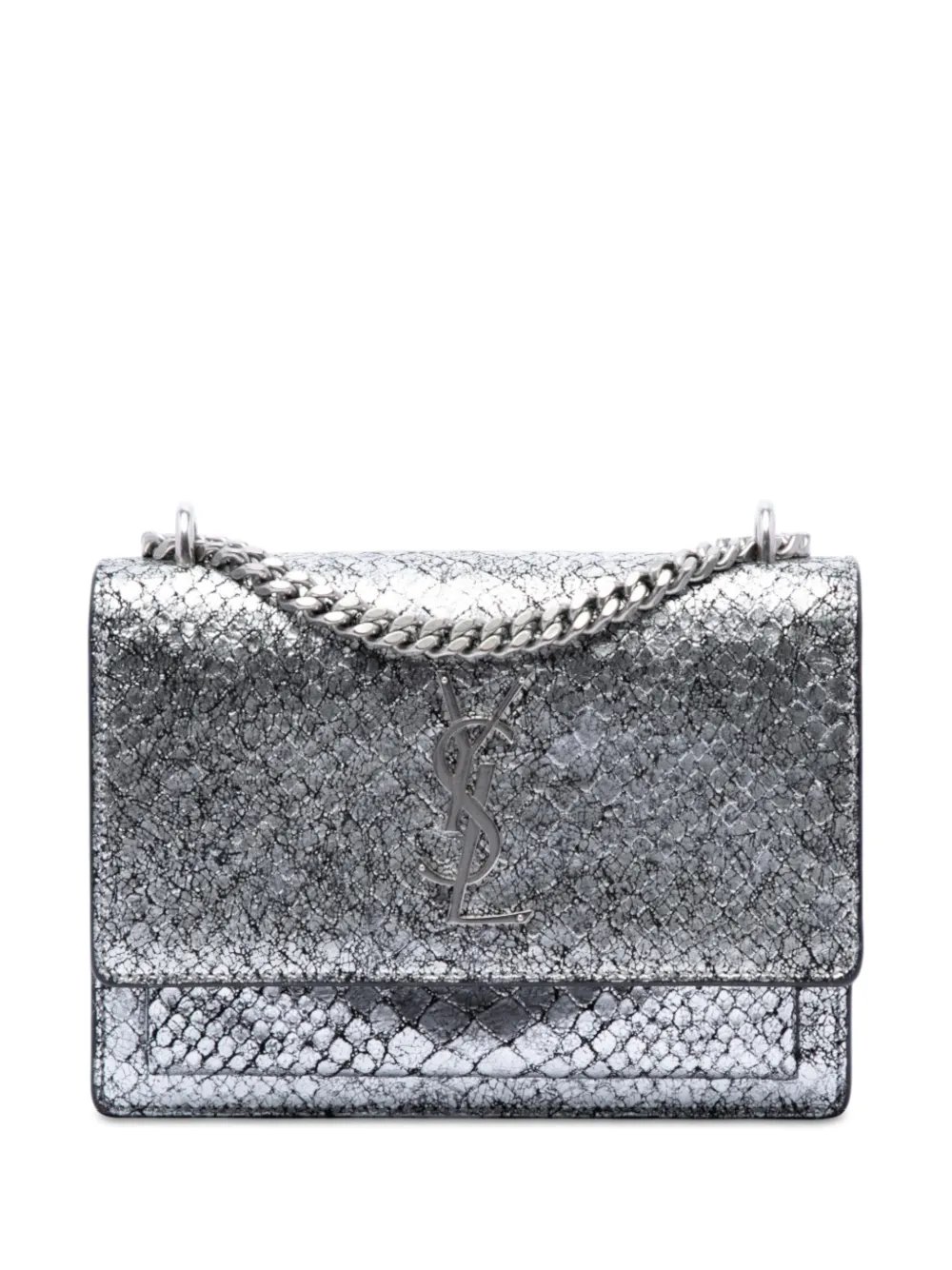 2019 Medium Python Embossed Leather Monogram Sunset Crossbody satchel