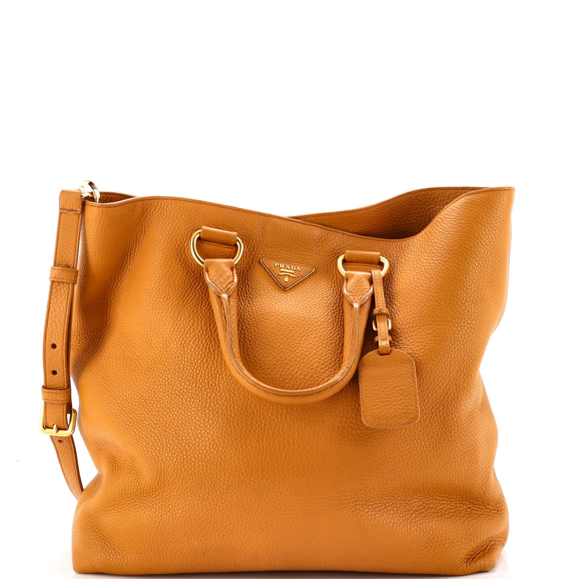 Convertible Shopper Tote Vitello Daino Large