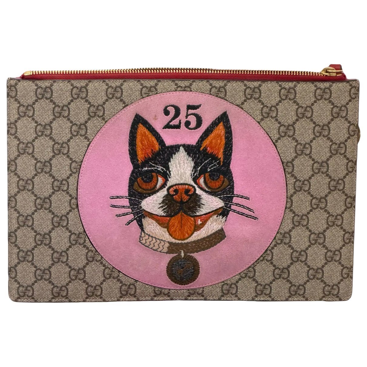 Leather clutch bag