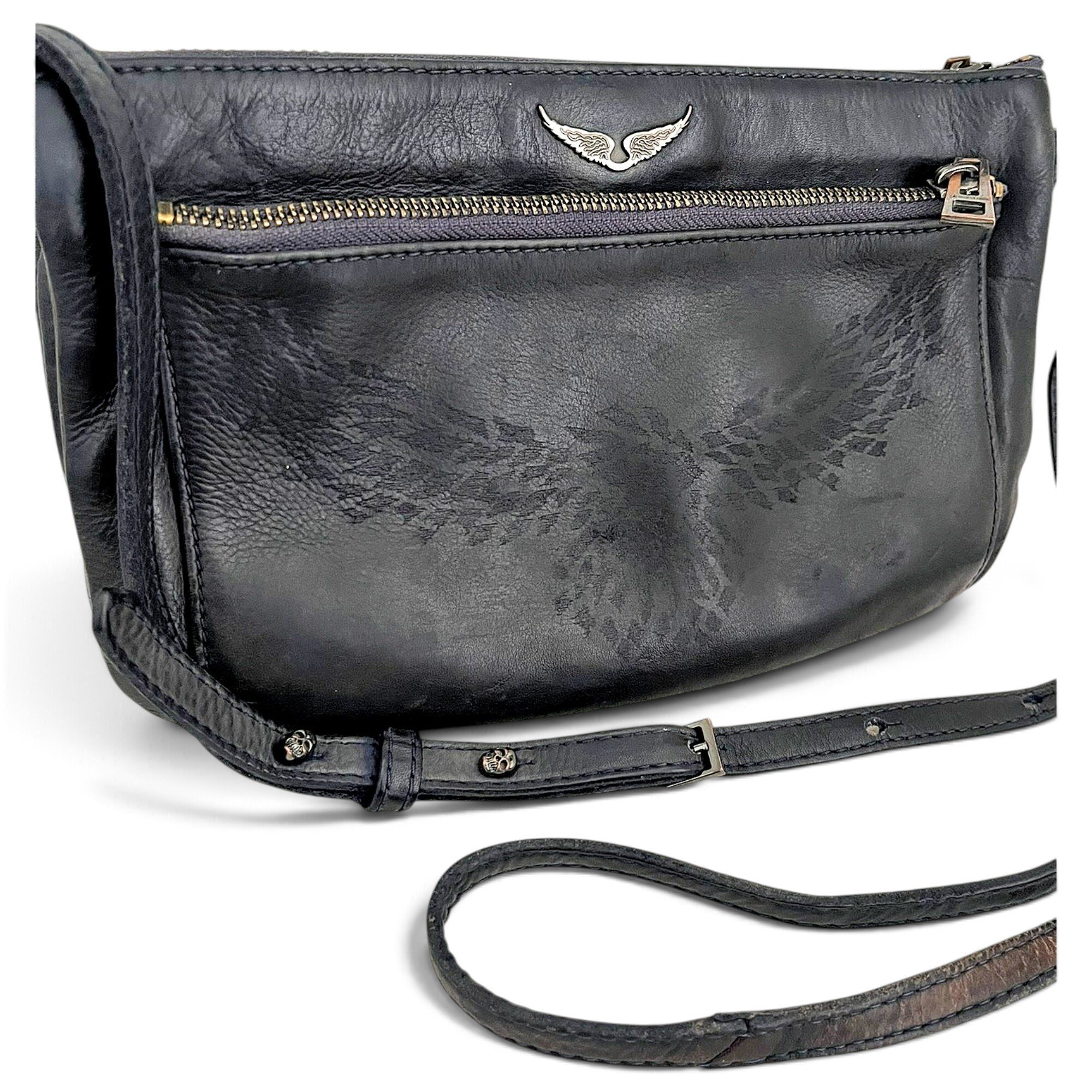 Rock leather crossbody bag