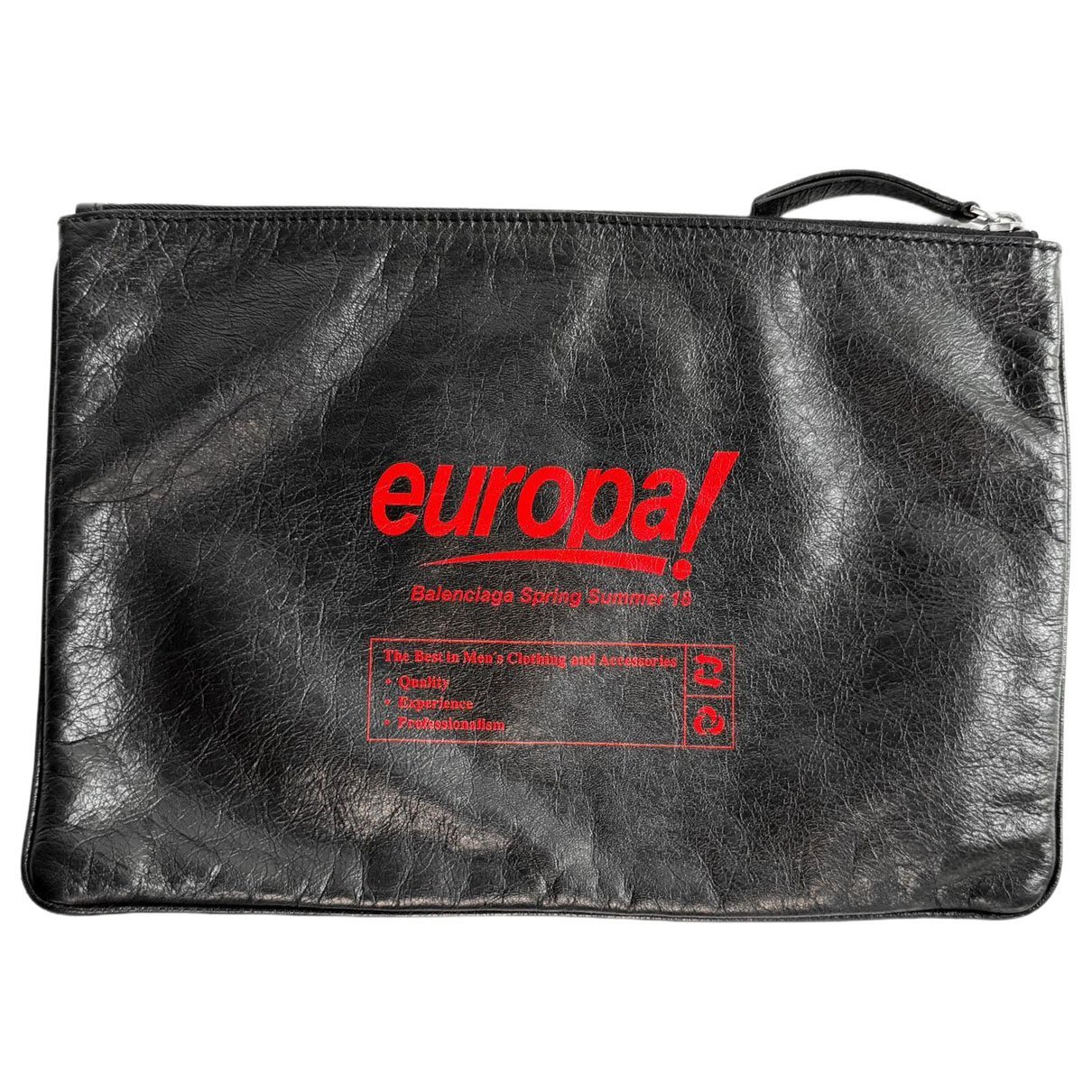Leather clutch bag