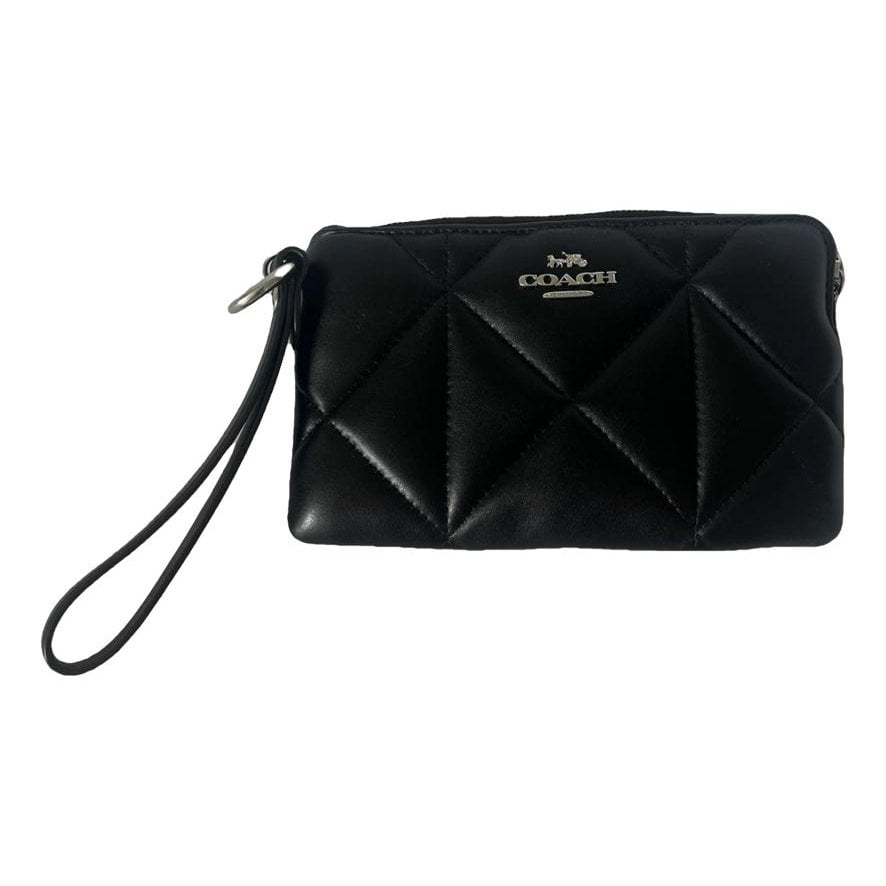 Leather clutch bag