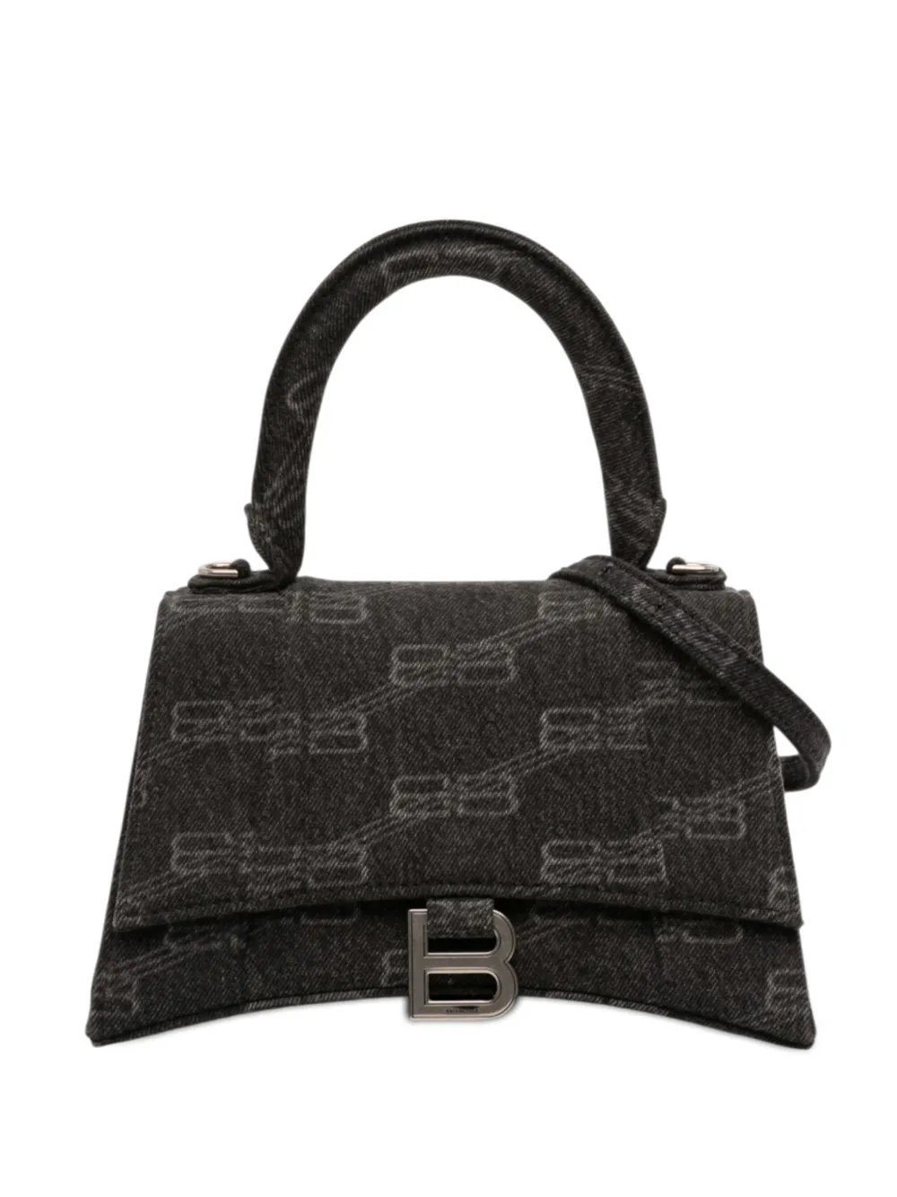 2022 Small BB Monogram Denim Hourglass Top Handle Bag satchel