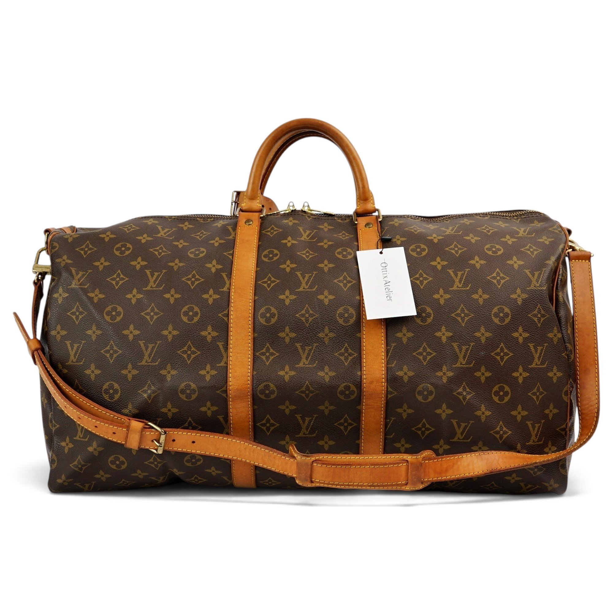 Keepall leather travel bag
