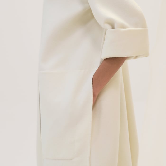 Blanc Naturel Wool Zipped Coat