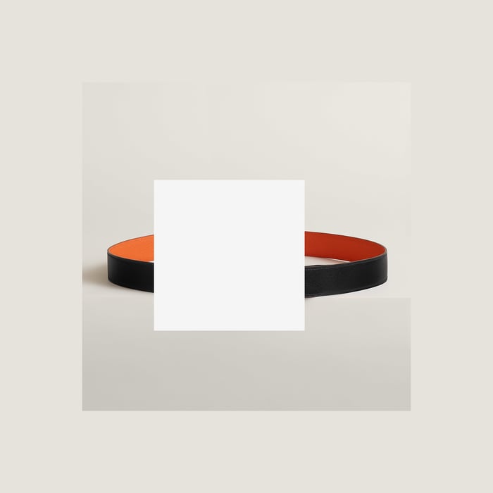 Tube H Belt Buckle & Reversible Leather Strap 32 MM