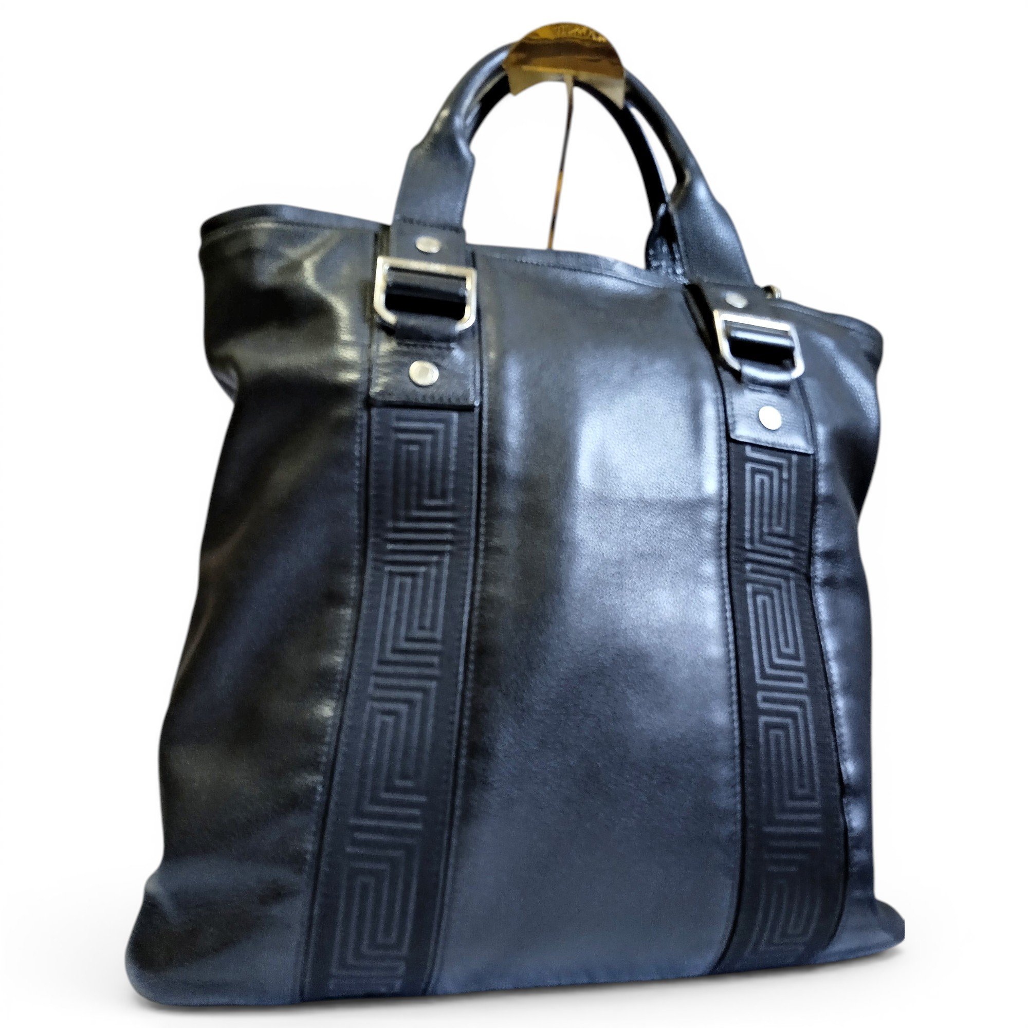 Versace Greca Goddess leather handbag