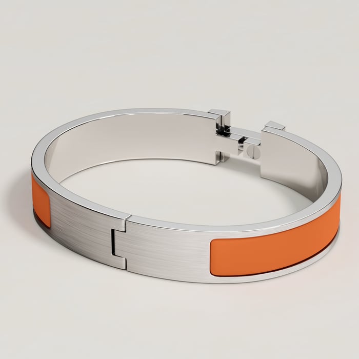 Orange Feu Mat Clic Hh Bracelet
