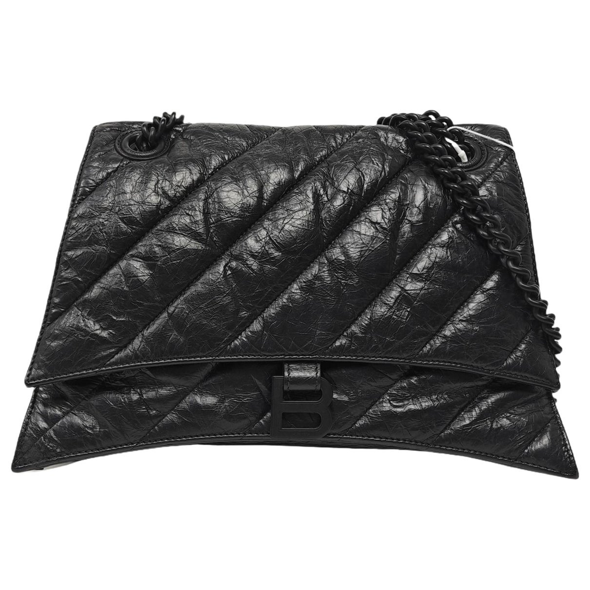 Crush leather handbag