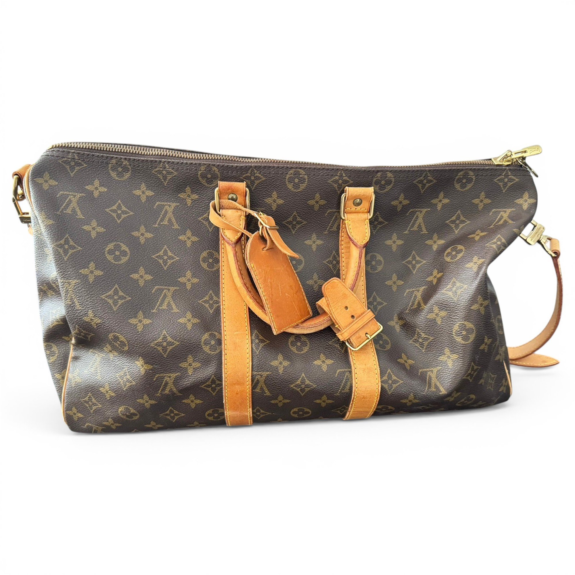 Keepall leather travel bag