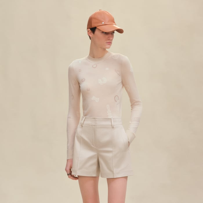 Beige Avoine Shorts