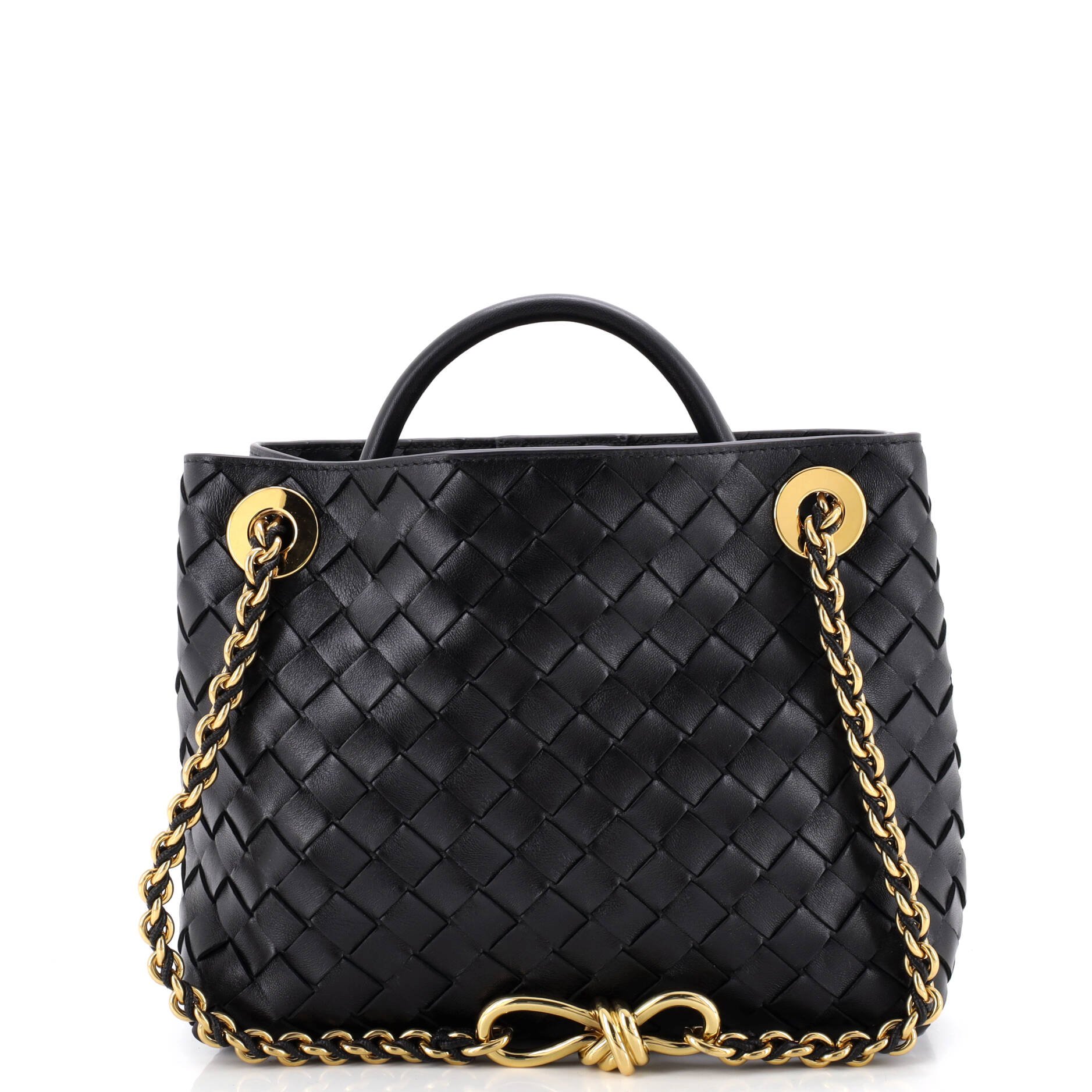 Andiamo Chain Top Handle Bag Intrecciato Nappa Small