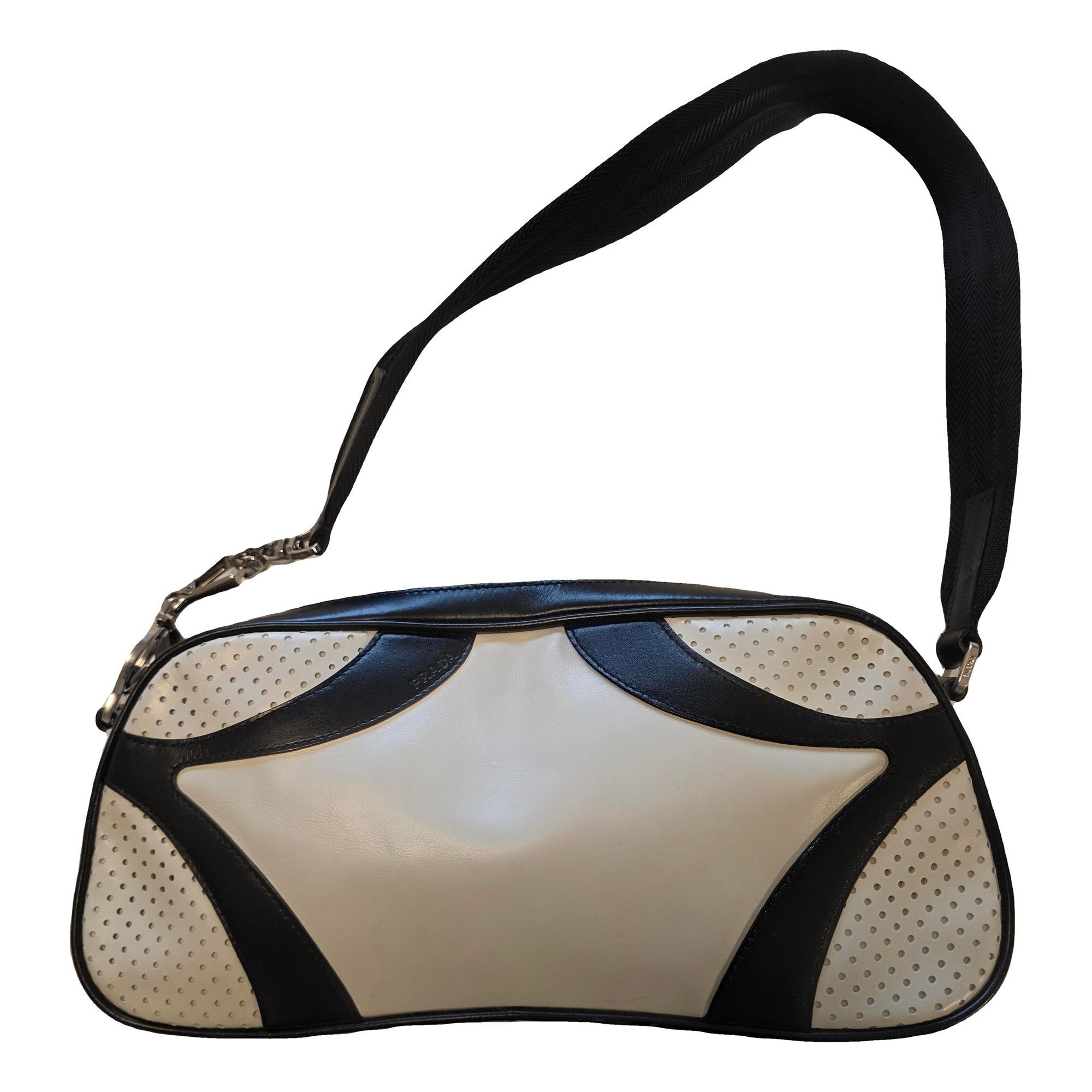 Bowling leather handbag