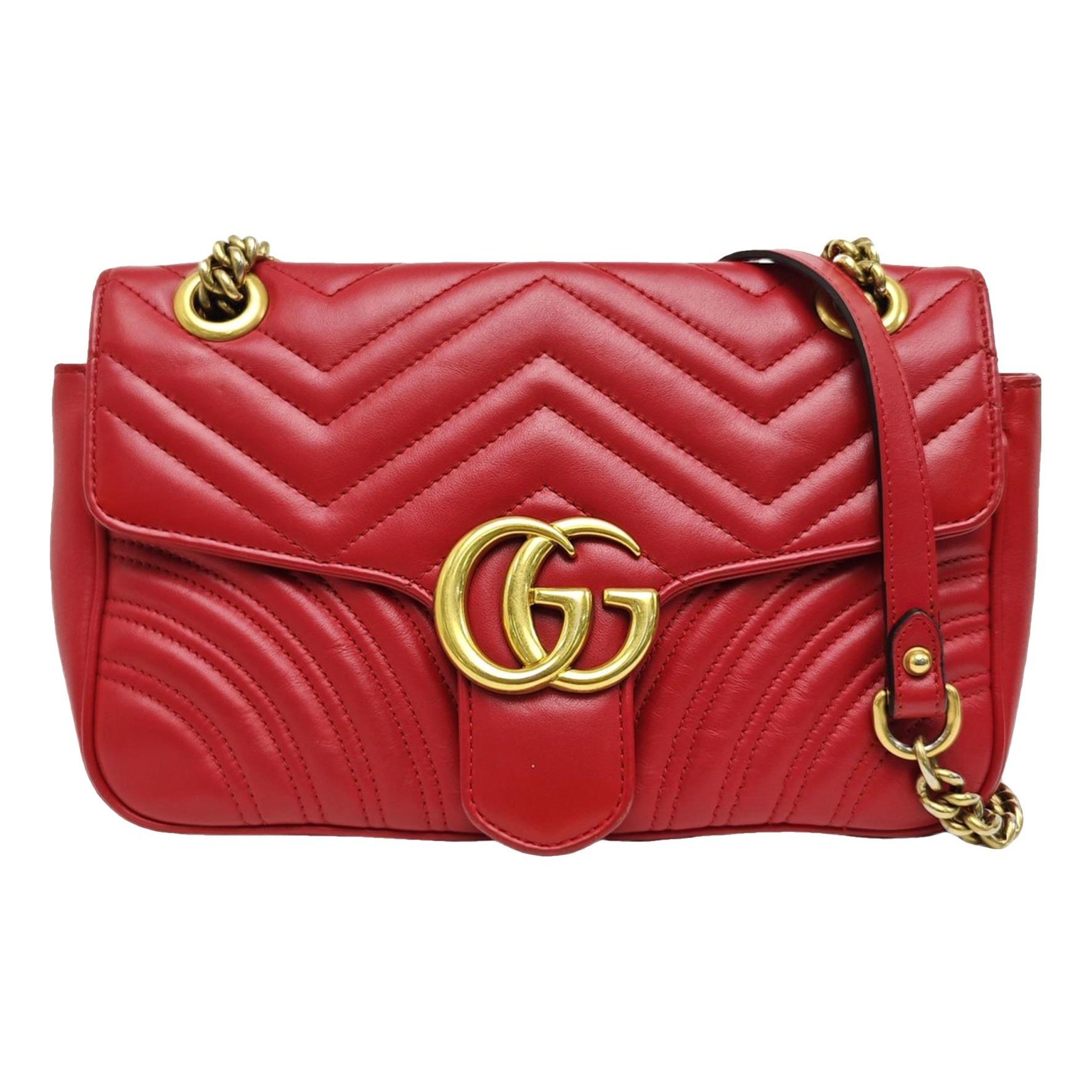 GG Marmont Flap leather crossbody bag
