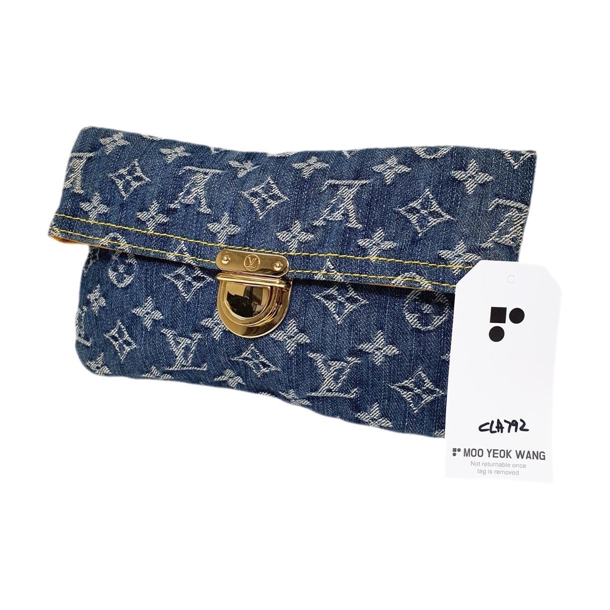 Leather clutch bag