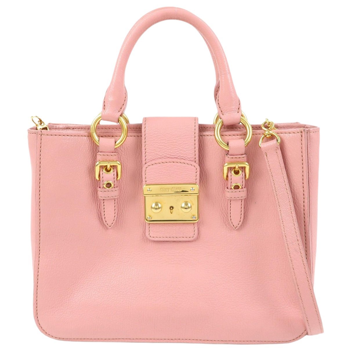 Madras leather tote