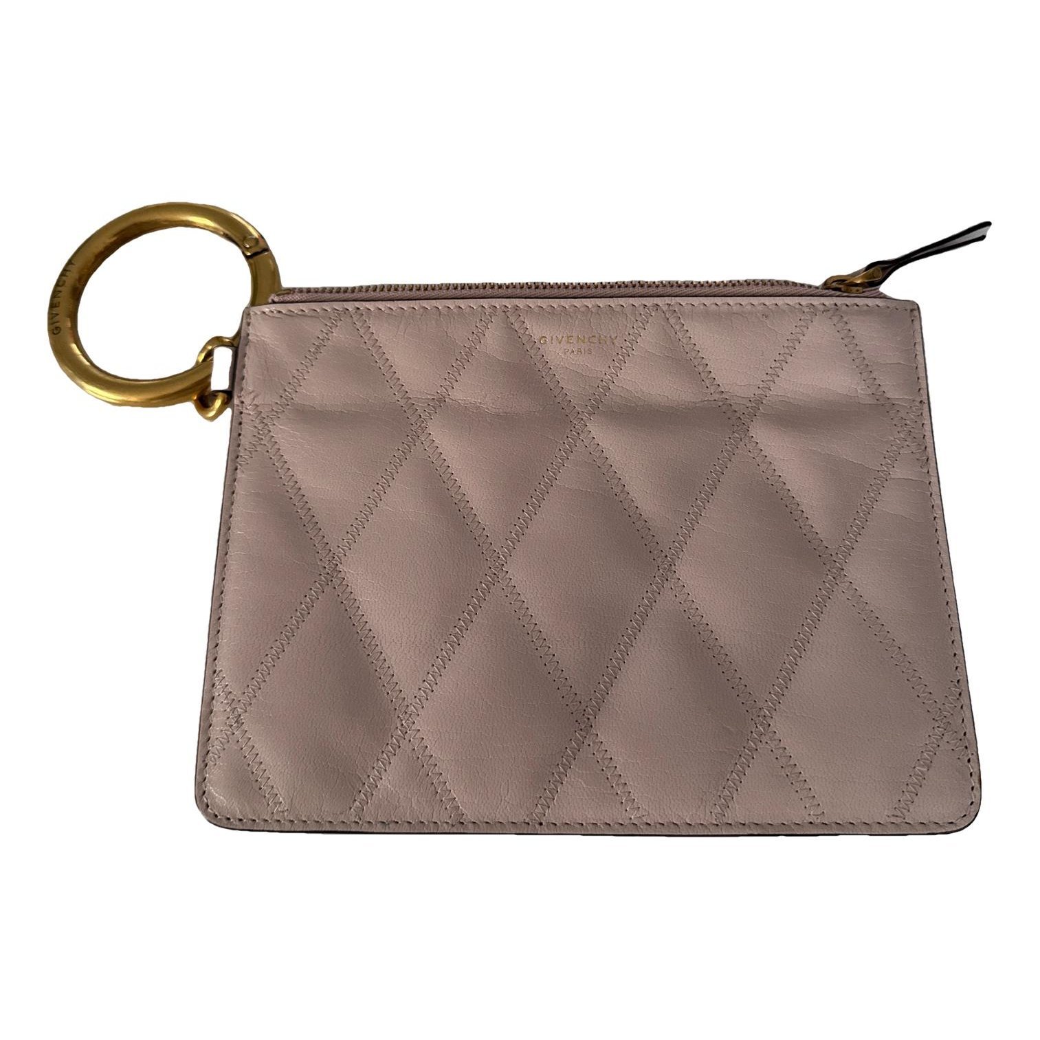 Leather clutch bag