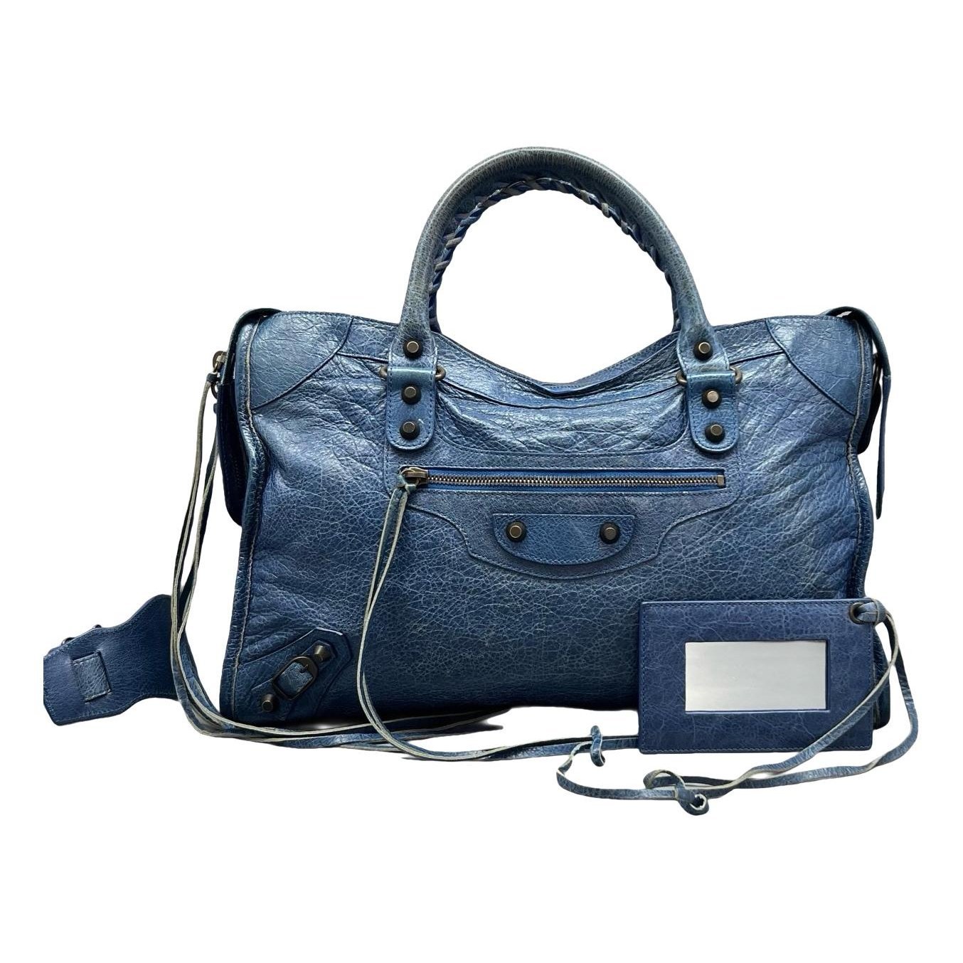 City leather handbag