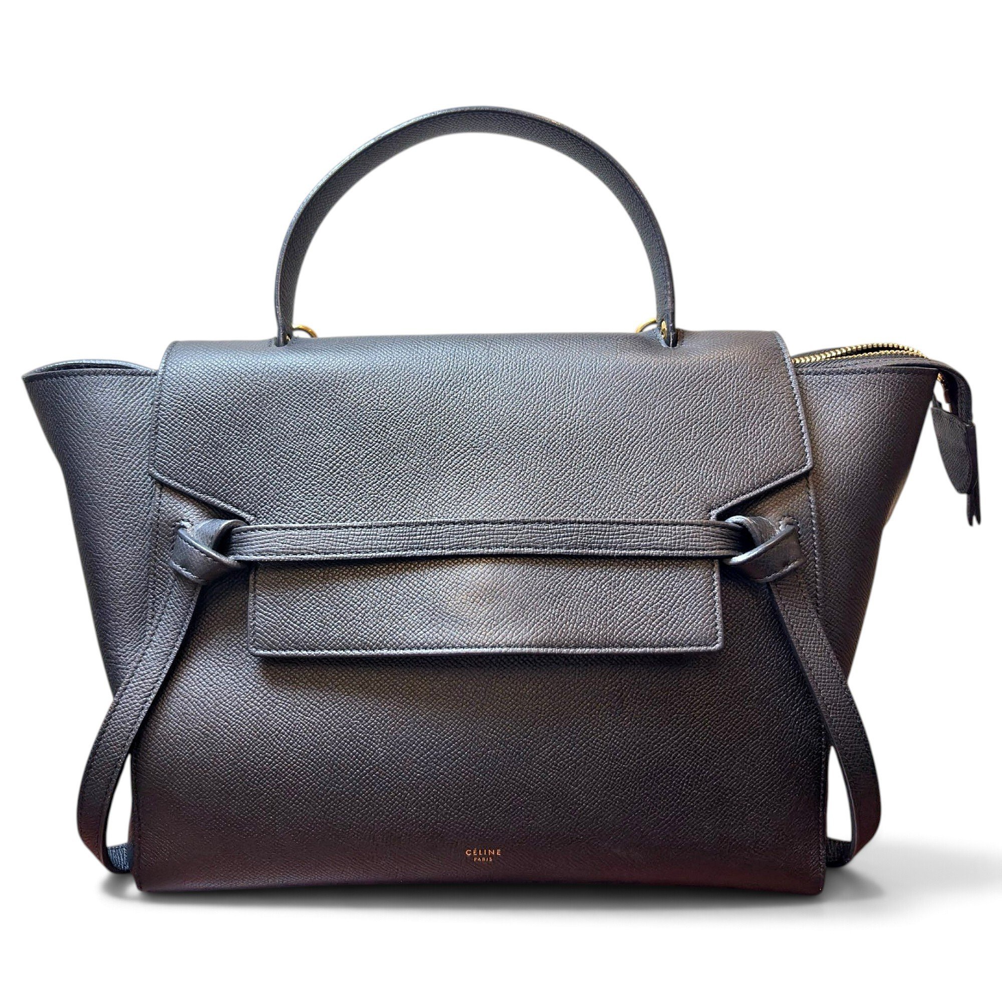 Belt leather handbag