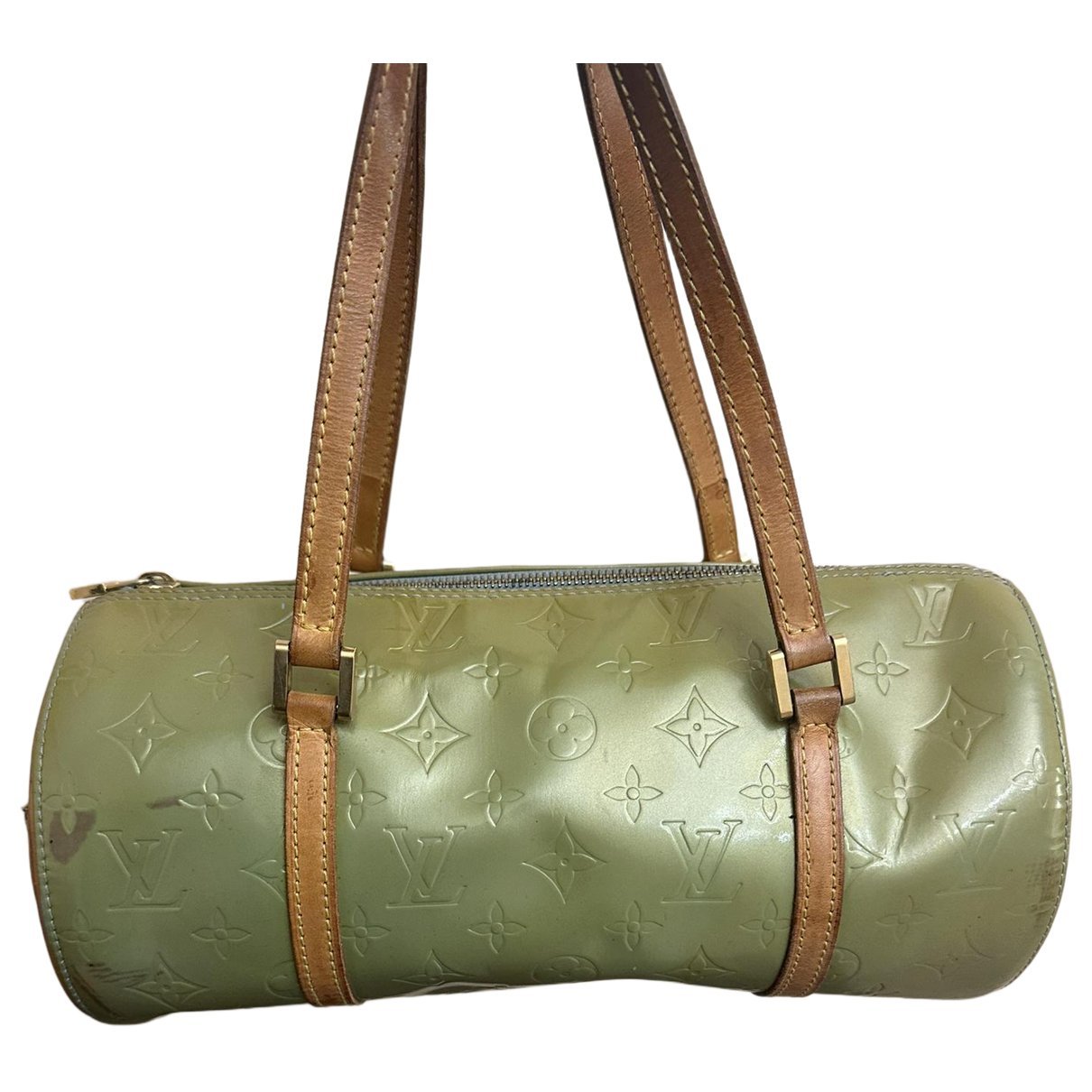 Papillon patent leather handbag