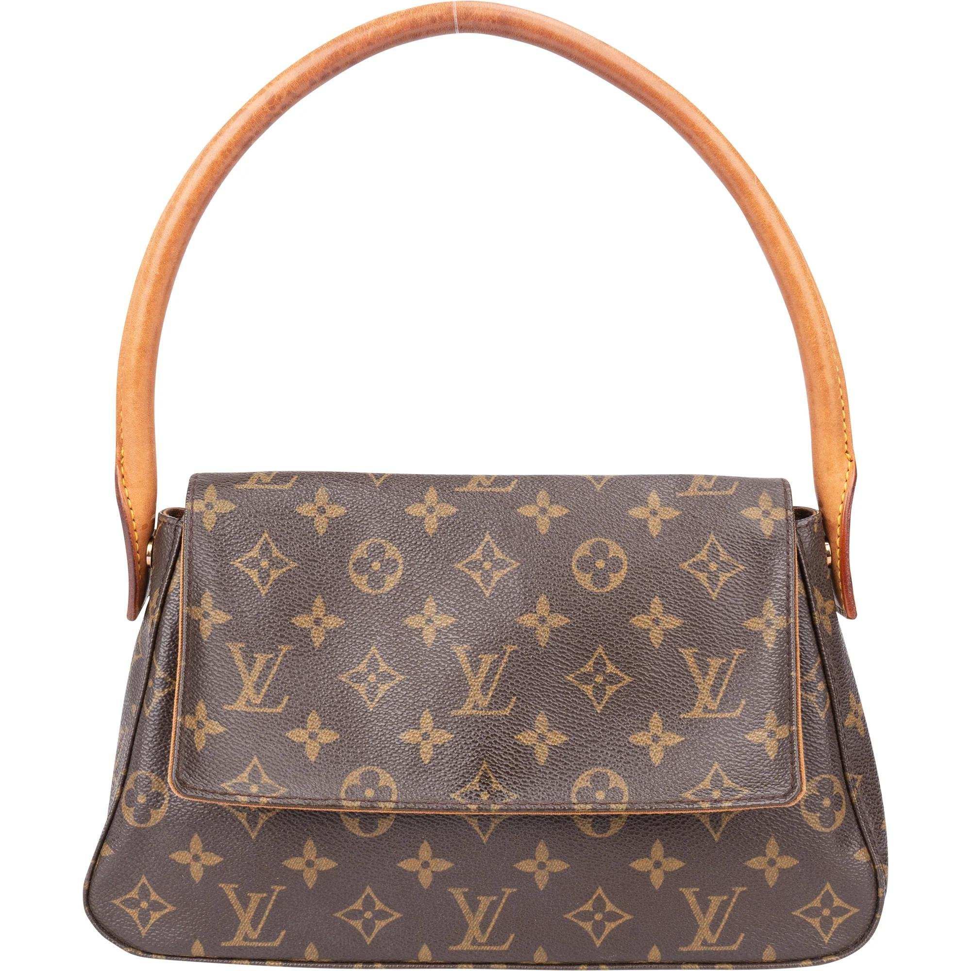 Looping leather handbag