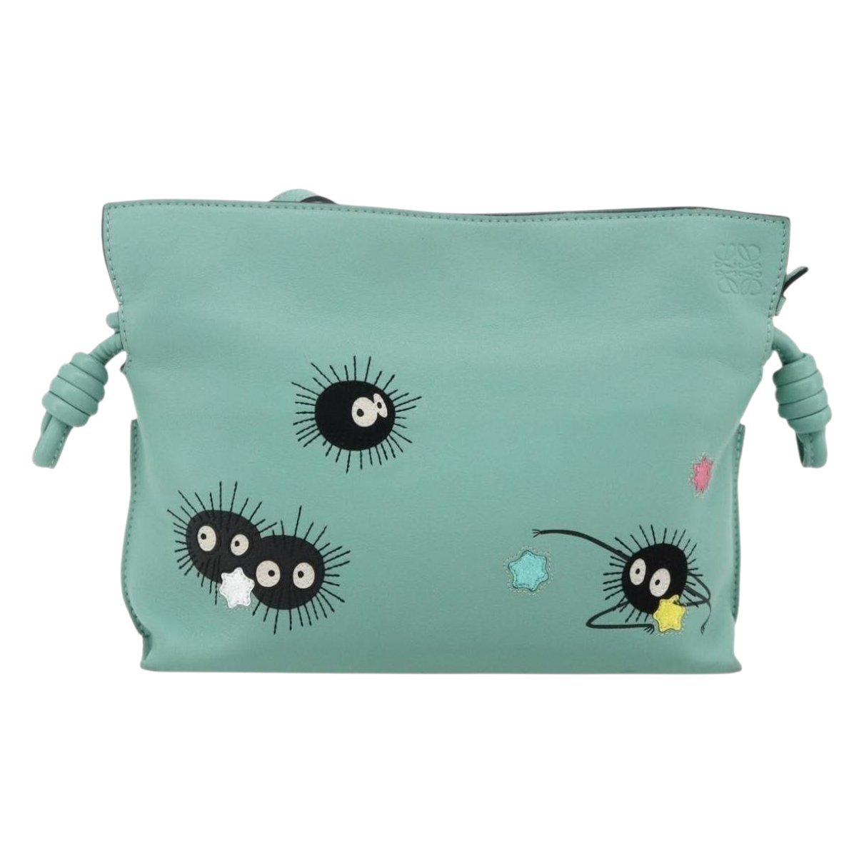 Leather clutch bag
