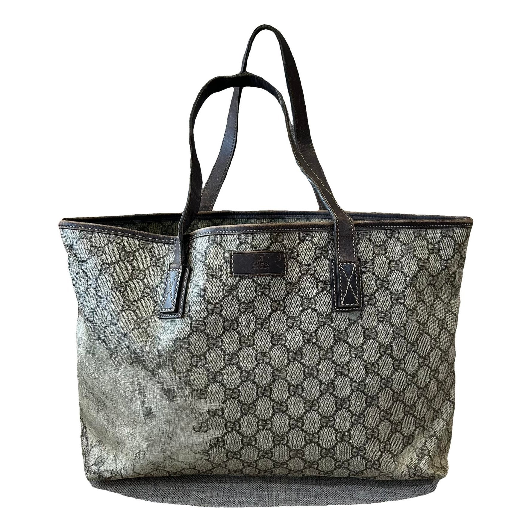 Patent leather tote