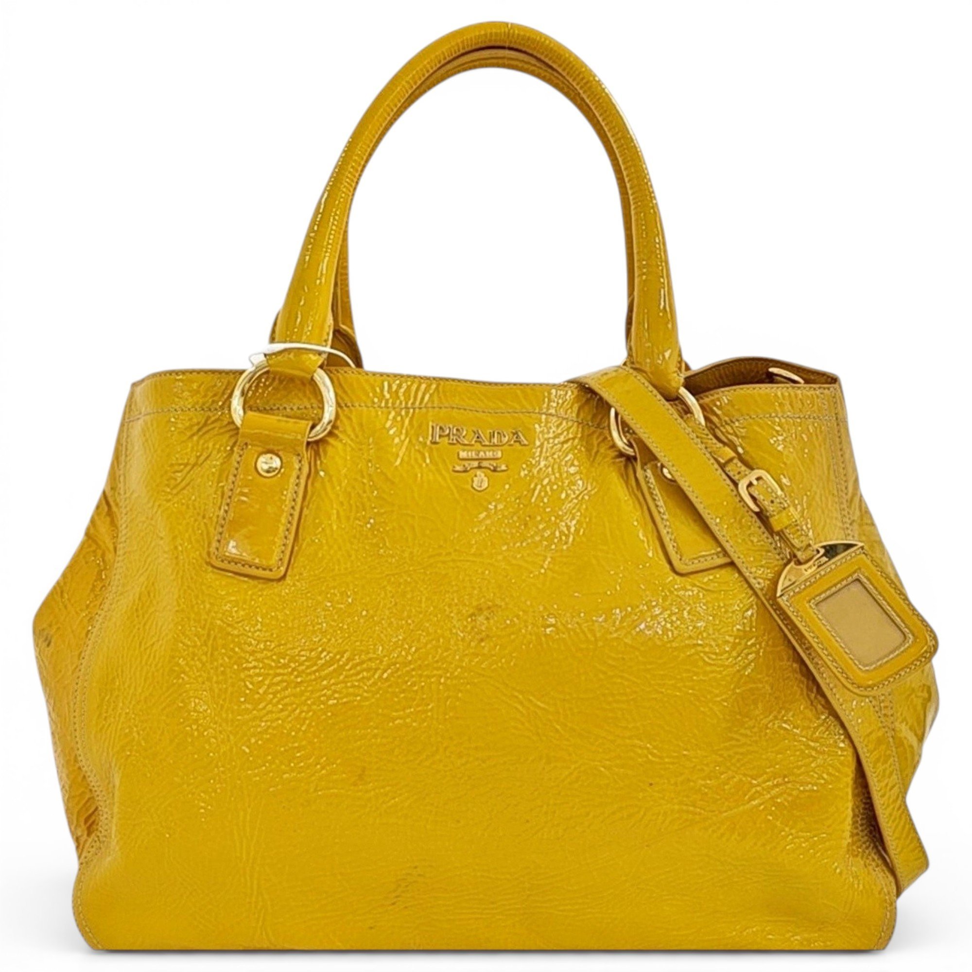 Patent leather handbag