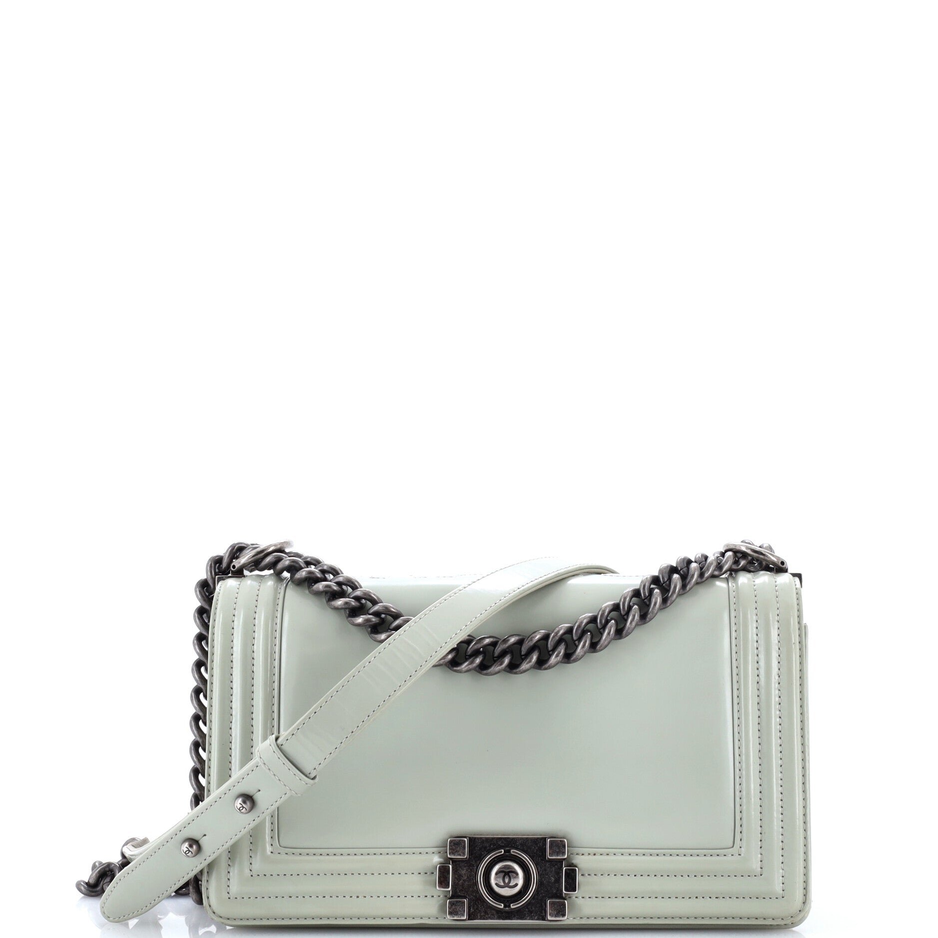 Reverso Boy Flap Bag Glazed Calfskin Old Medium