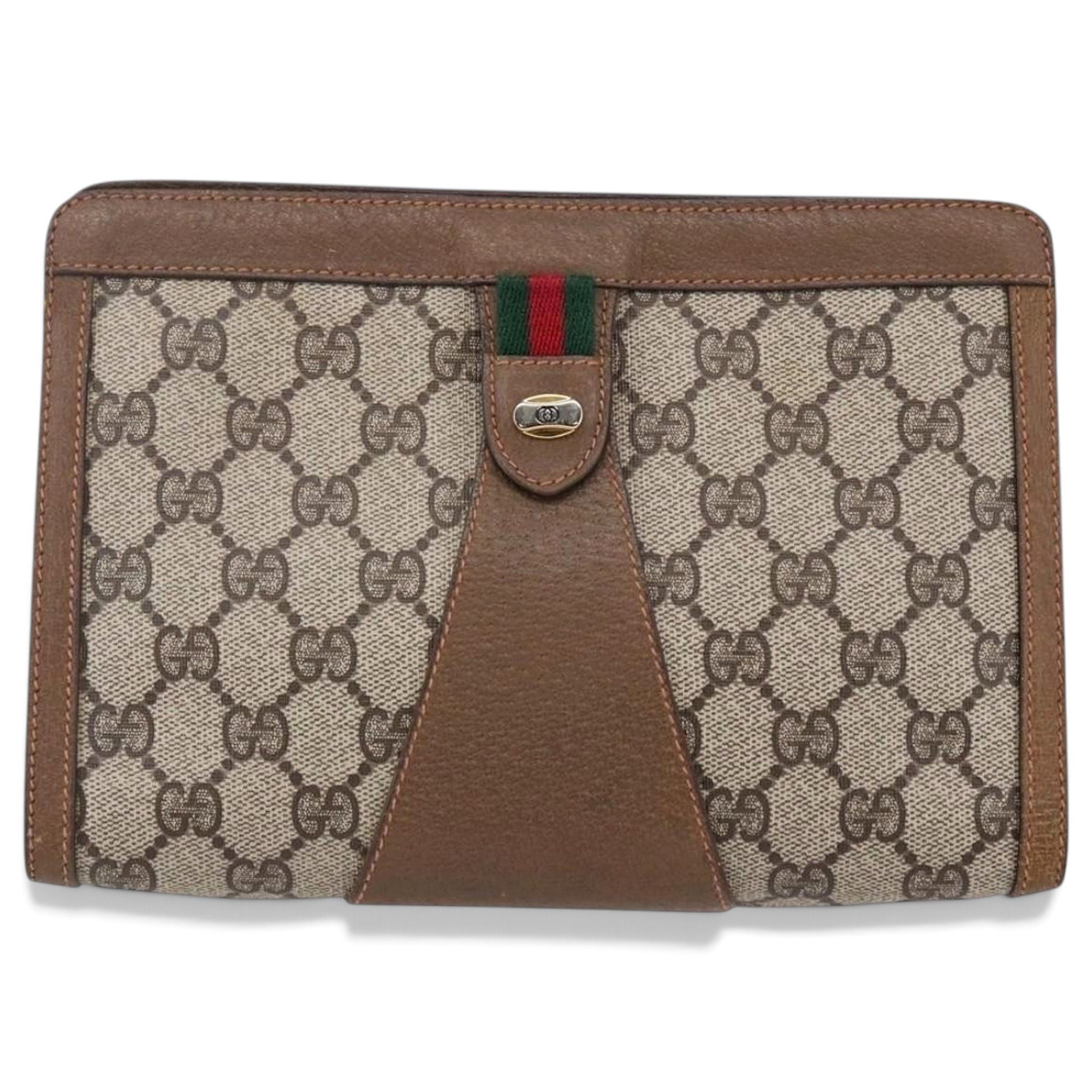 Leather clutch bag