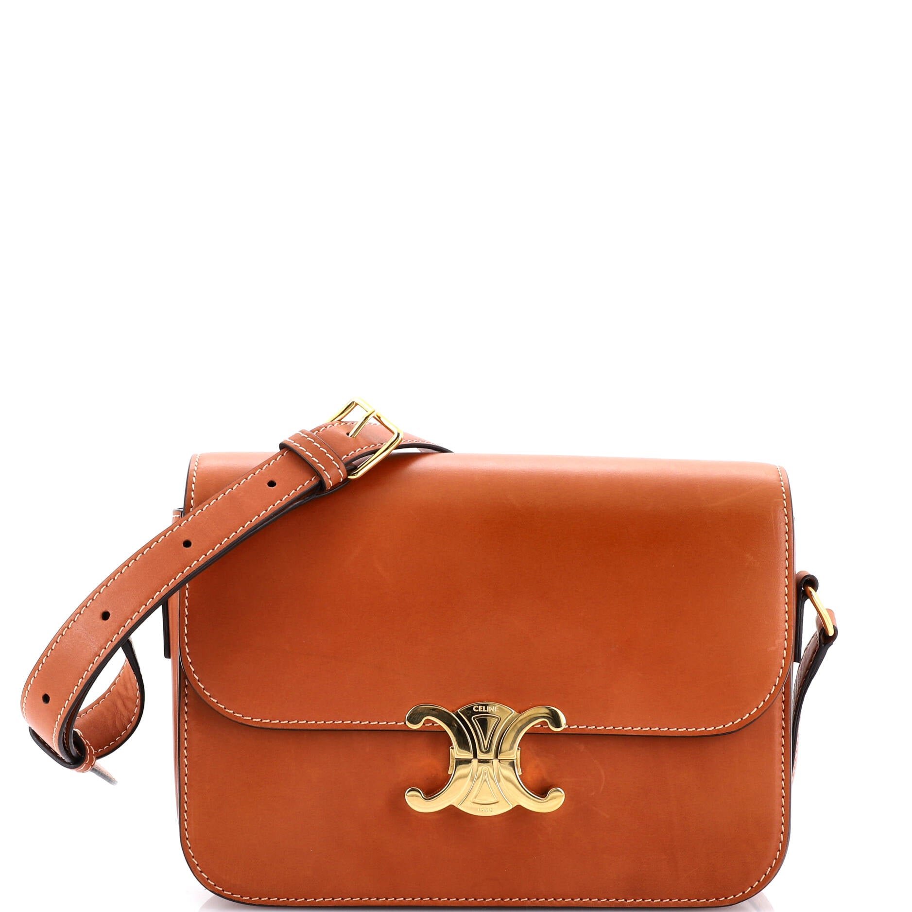 Celine Triomphe Shoulder Bag Smooth Calfskin Medium