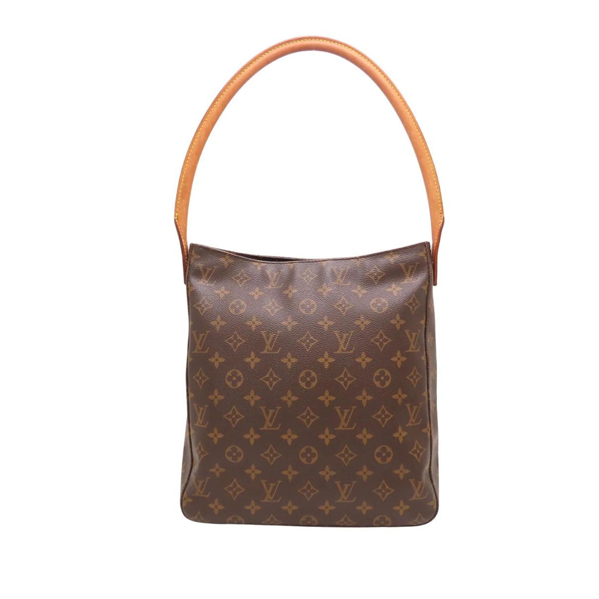 Looping leather handbag