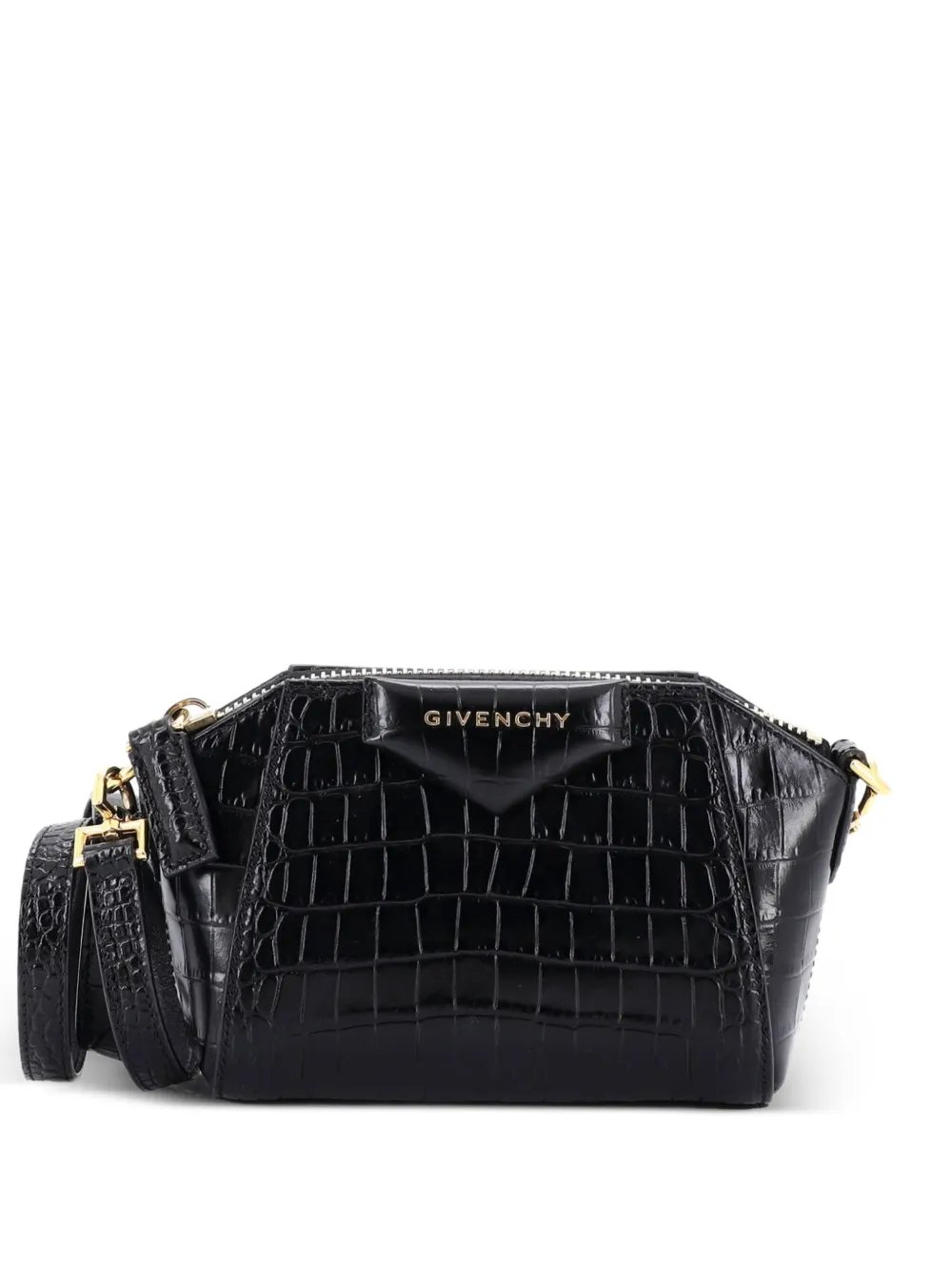 Antigona Crocodile Embossed Leather Nano crossbody bag