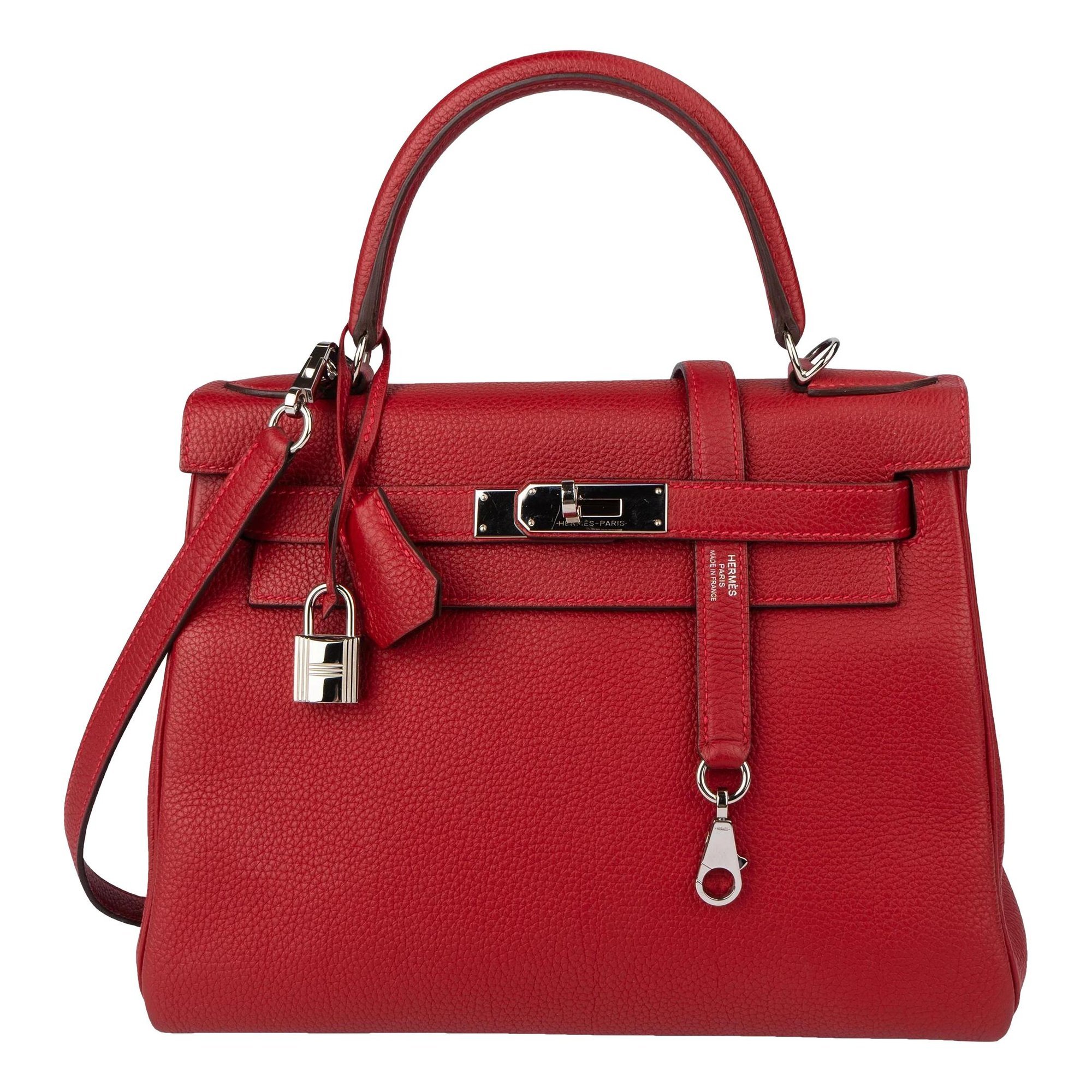 Hermes Kelly 28 Handbag Clemence Leather 2017