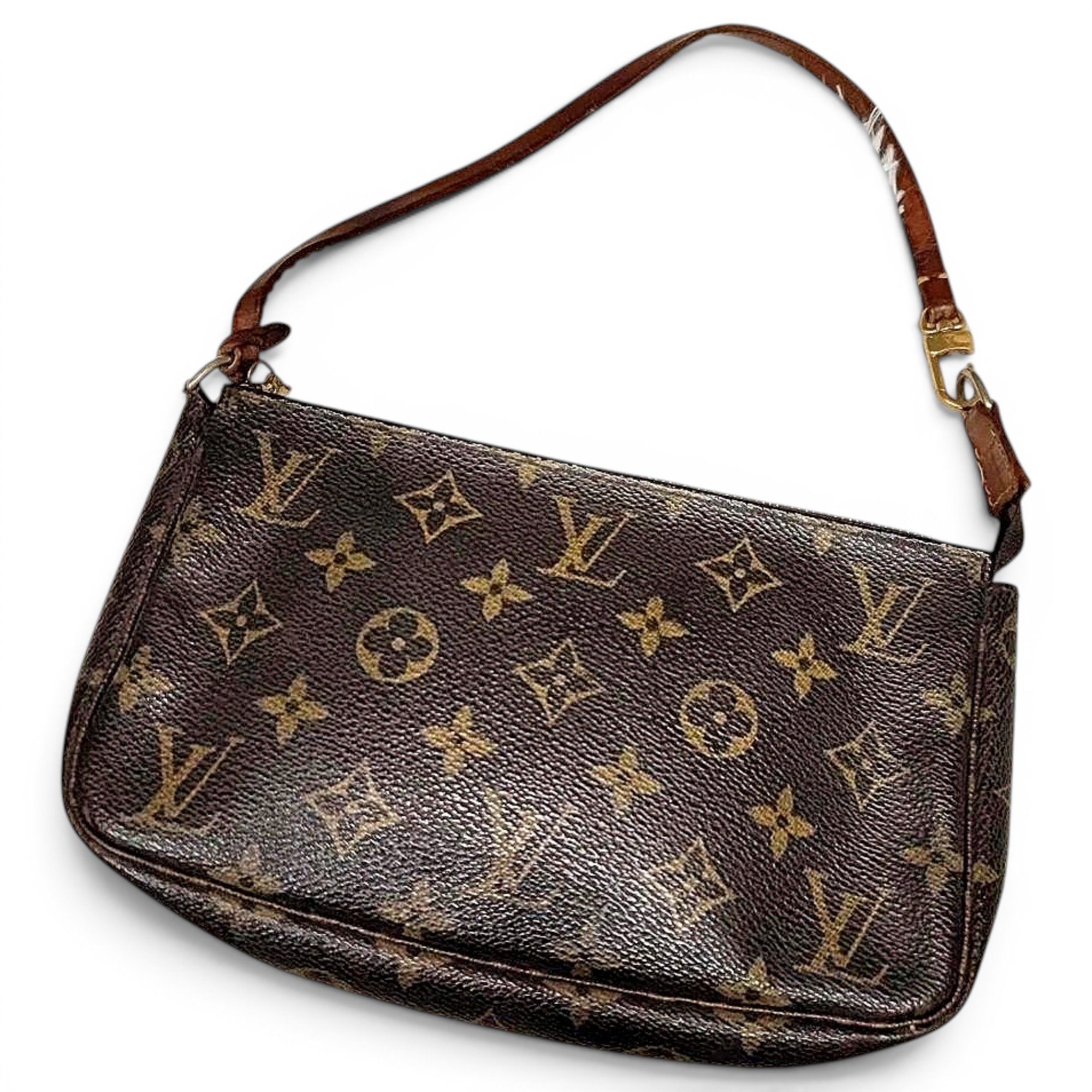 Leather clutch bag