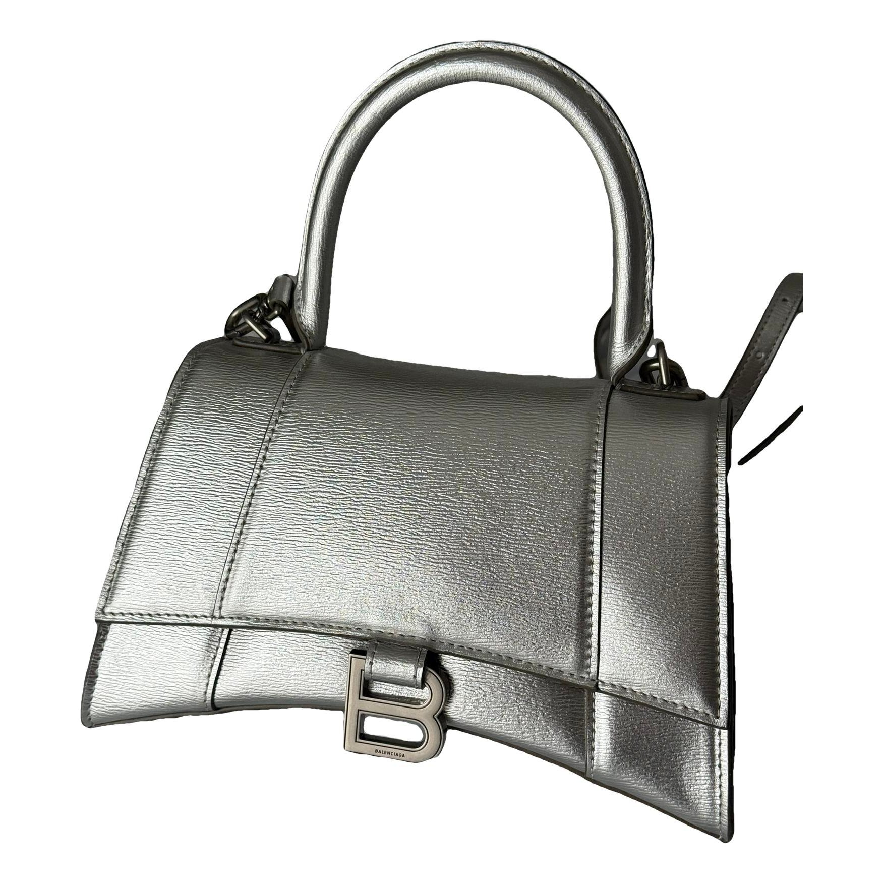 Hourglass leather crossbody bag