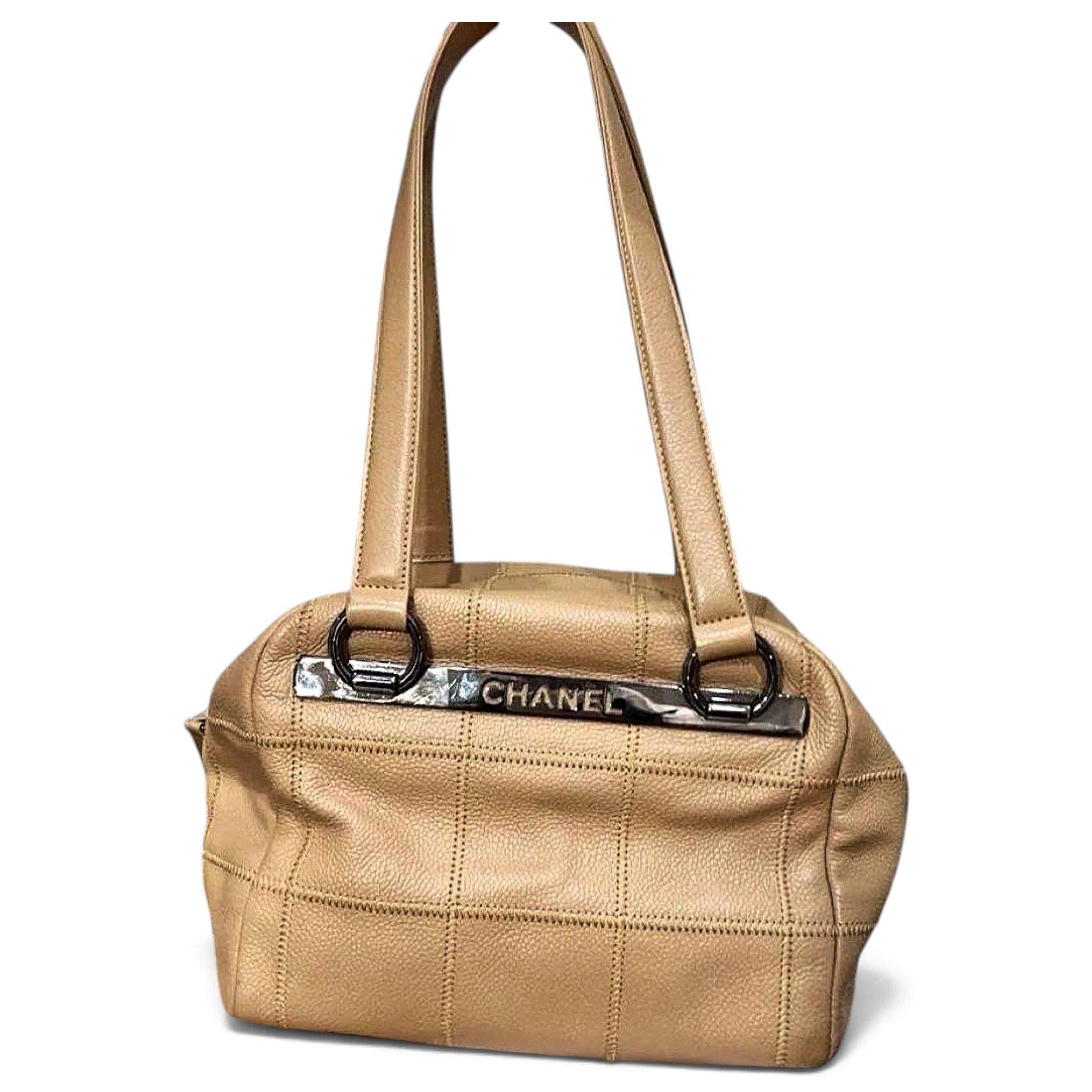 Leather bowling bag