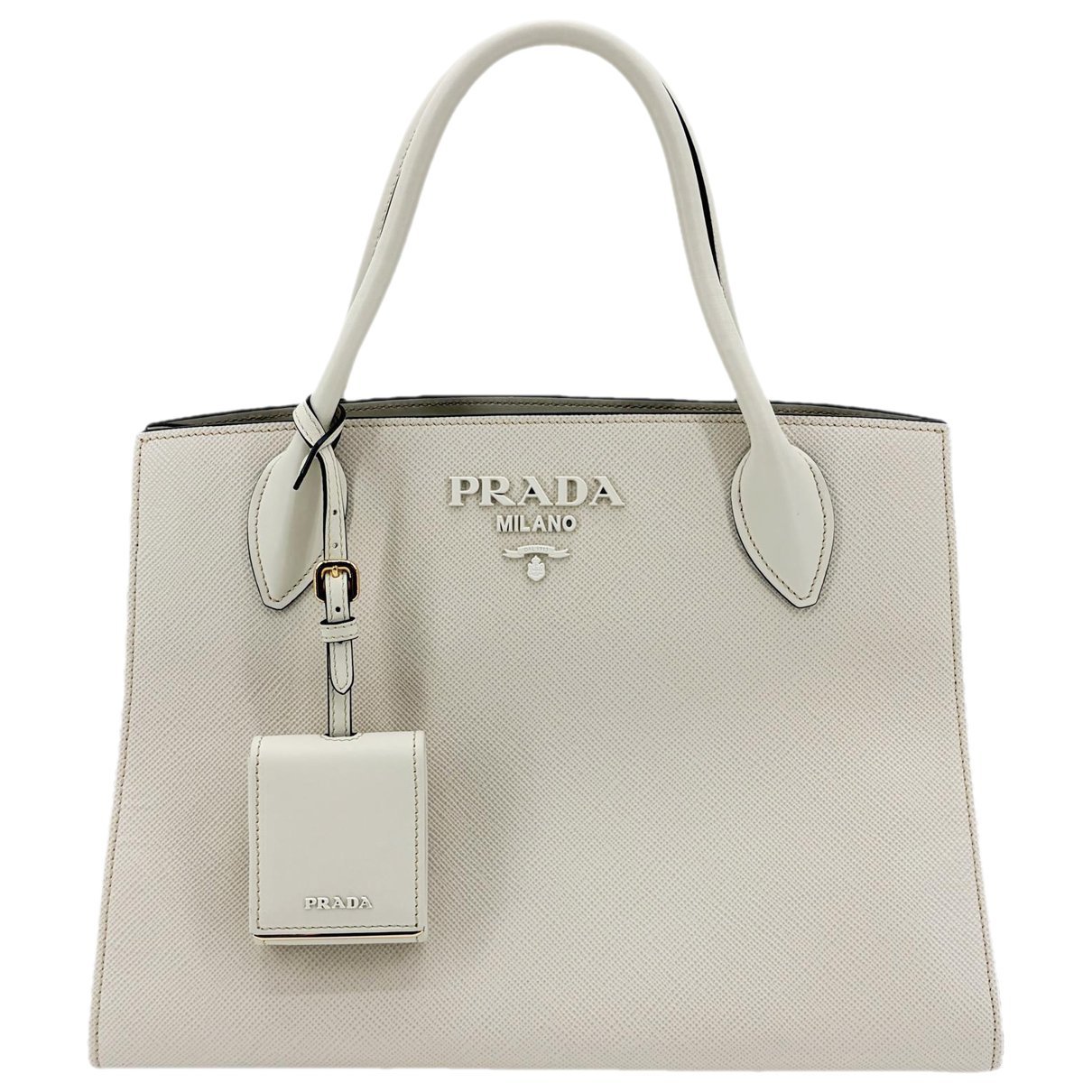 Monochrome leather tote